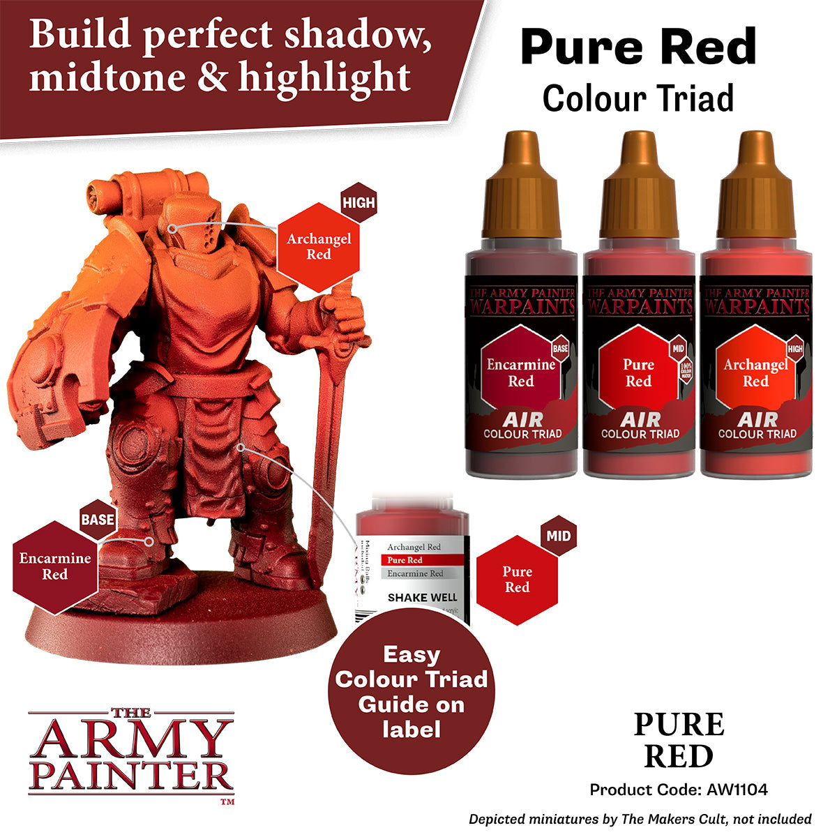Warpaints Air: Pure Red - High-Quality Vegan Makeup for Professional & Everyday Use - Perfect for Cosplay, Halloween & Special Effects