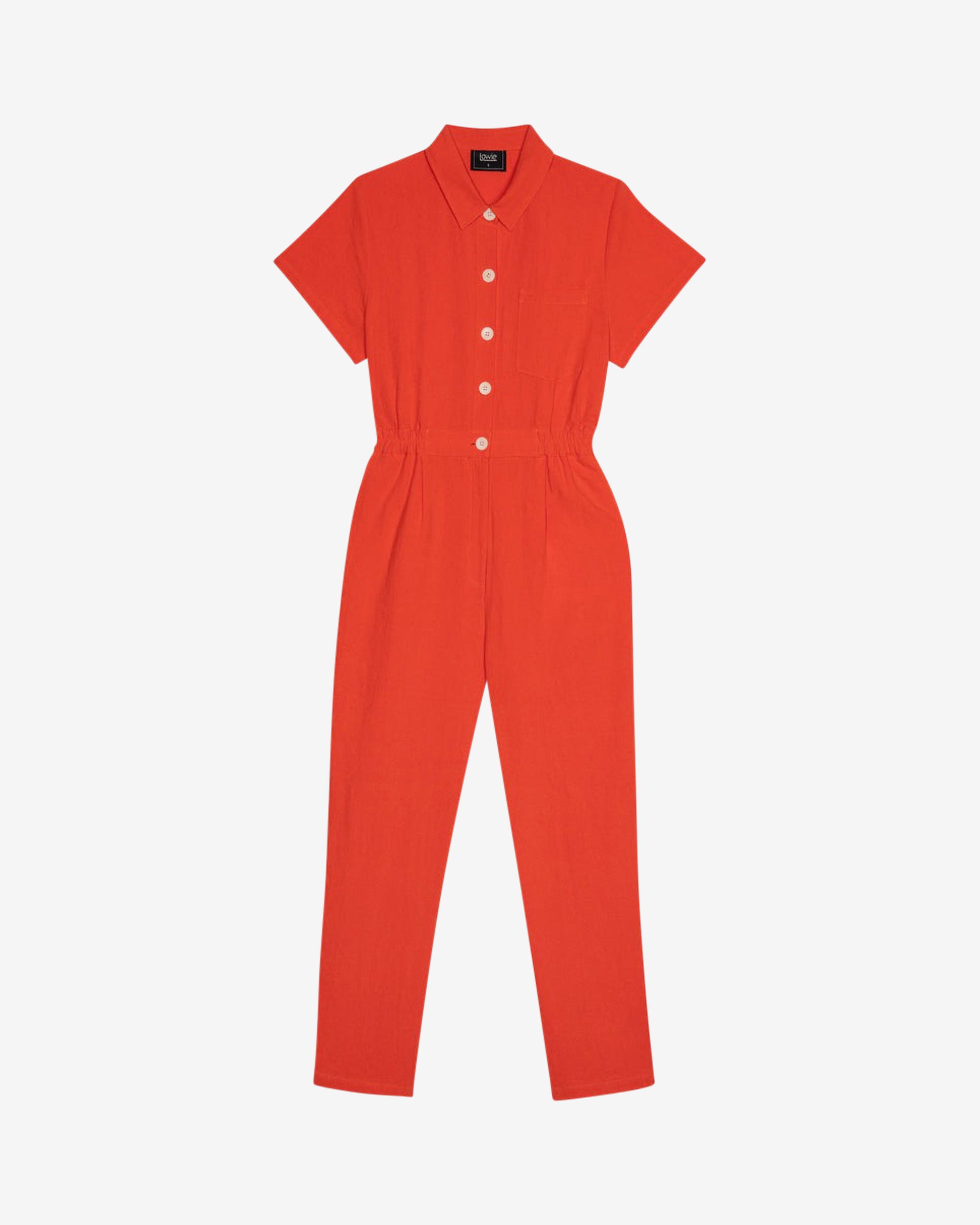 Lowie Women's Cotton Linen Jumpsuit - Comfortable Romper with Pockets | Perfect for Gardening, Casual Outings & Summer Wear