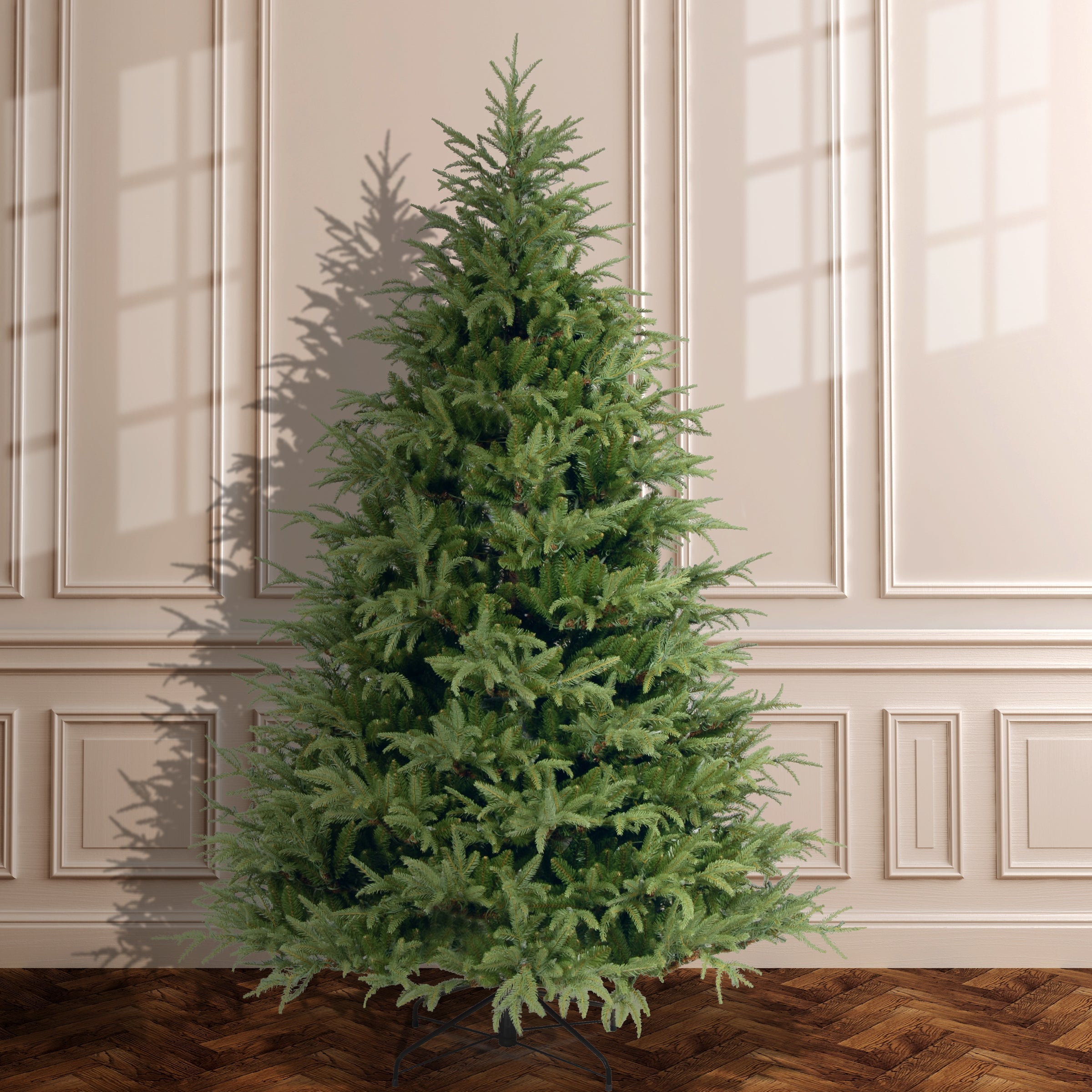 7.5 ft. Fraser Fir Christmas Tree - Premium Artificial Holiday Tree with Realistic Needles & Sturdy Stand | Perfect for Living Room, Office, or Holiday Decorations