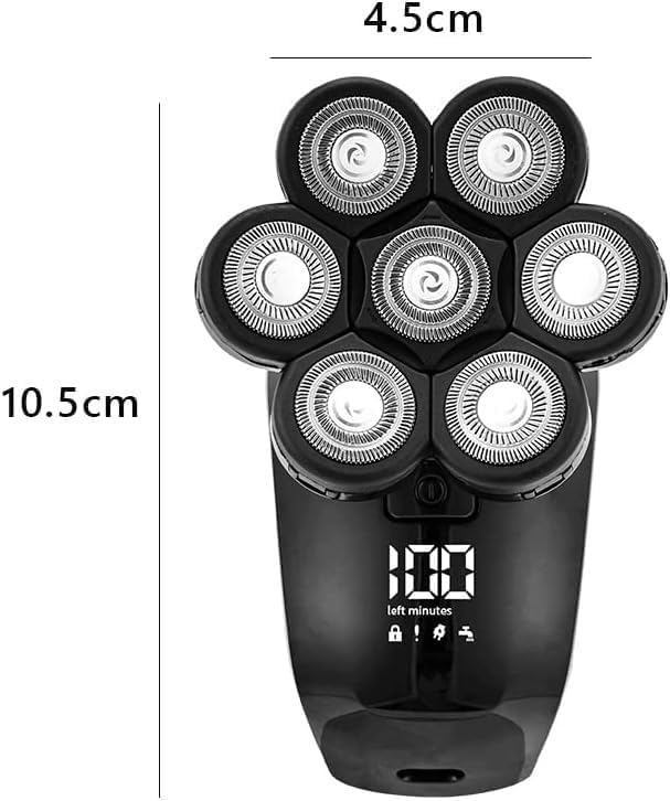 7D Floating Head Electric Razor for Men - Waterproof USB Rechargeable Shaver with 7 Independent Cutters & Multi-Function Trimmer - Perfect for Travel, Gym & Daily Shaving
