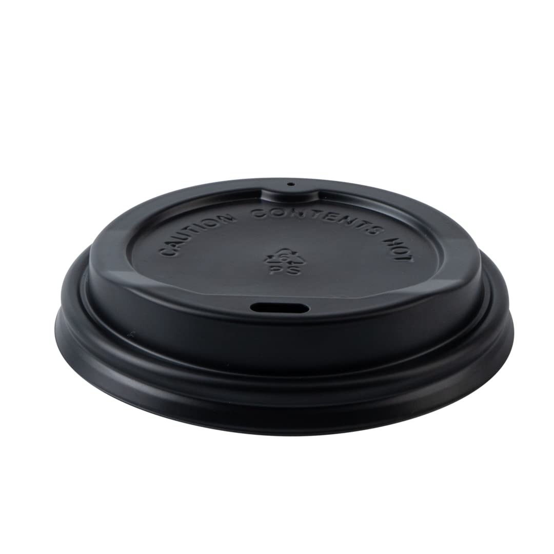 Restaurantware 12oz Insulated Coffee Cups with Lids - 20 Pack Black Ripple Wall Hot Cups | Leakproof & Non-Slip Disposable Paper Cups for Coffee, Tea, Hot Chocolate, Latte | Perfect for Cafes, Offices & Home Use