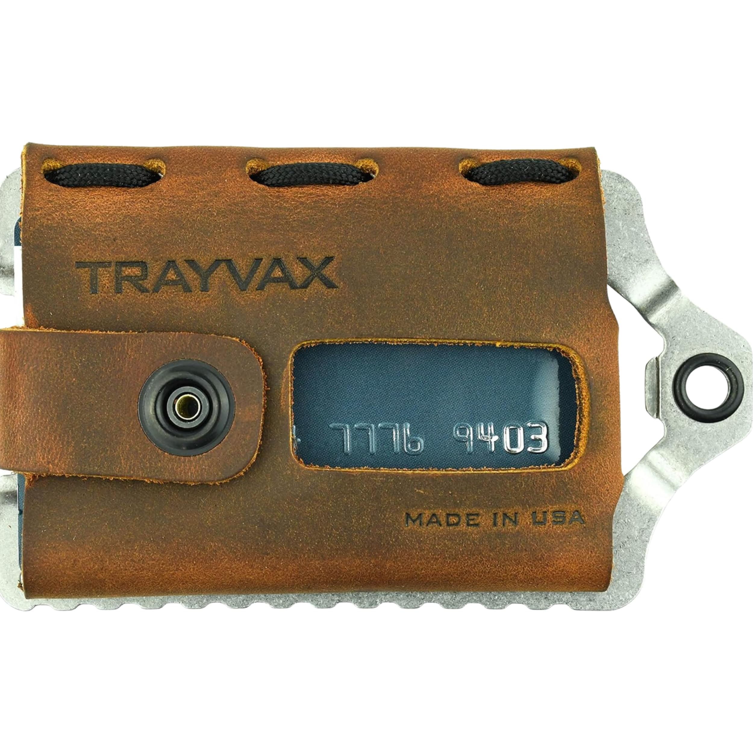 Trayvax Element RFID Blocking Front Pocket Wallet - Slim Leather & Metal Credit Card Holder with Money Clip for Men & Women | Perfect for Travel, Everyday Carry & Minimalist Lifestyle