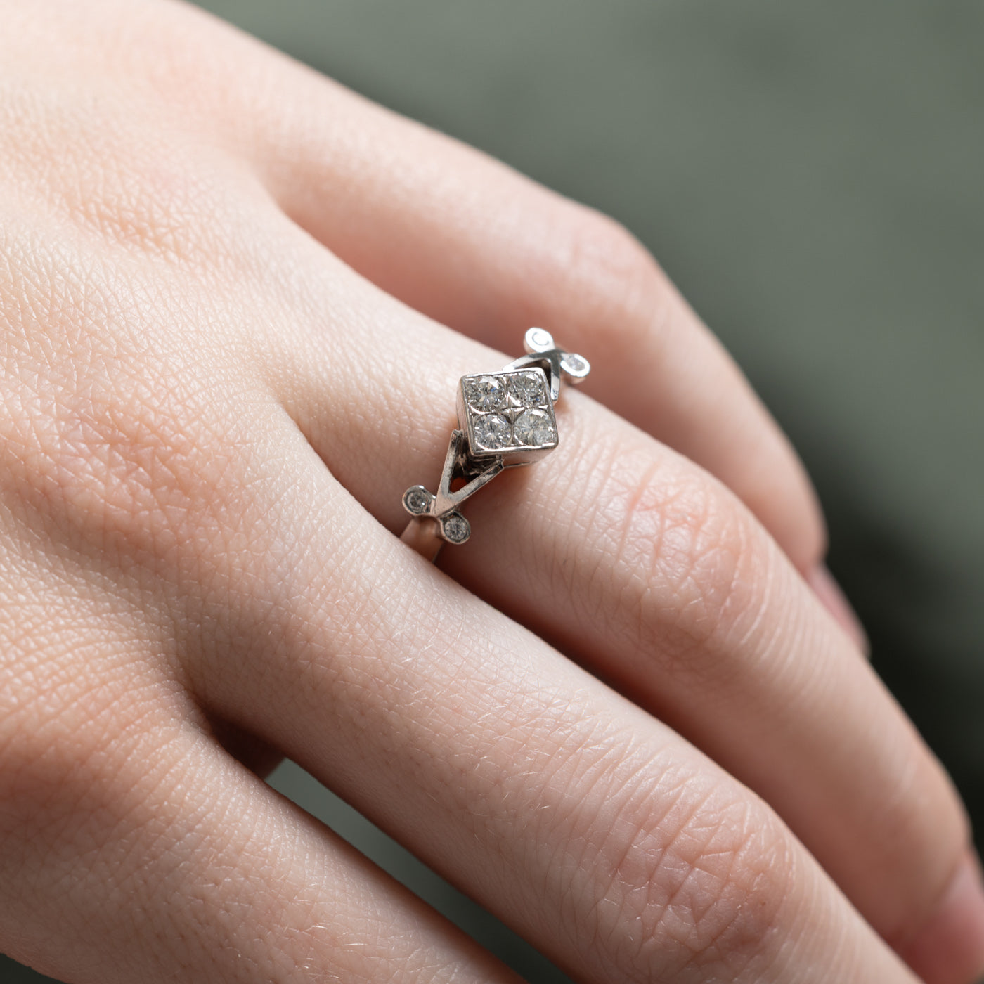 0.32ctw Diamond Cluster Ring - Size 6.25 - Elegant Wedding Band, Anniversary Gift for Her - Perfect for Engagement, Proposal & Special Occasions