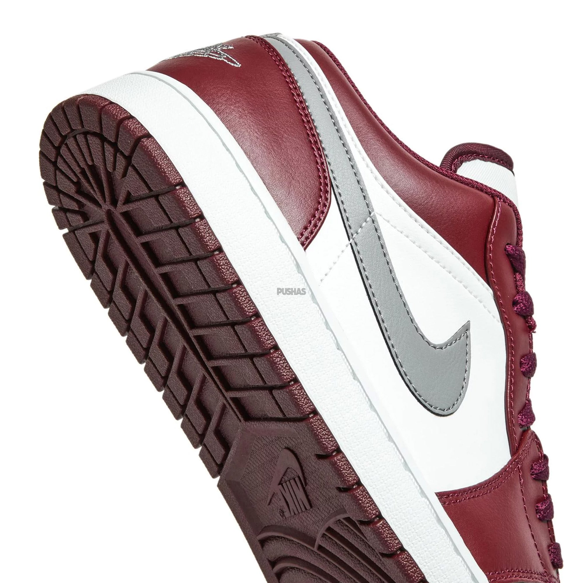 Air Jordan 1 Low 'White Bordeaux' Sneakers (2022) - Men's Basketball Shoes for Casual Wear & Street Style Fashion