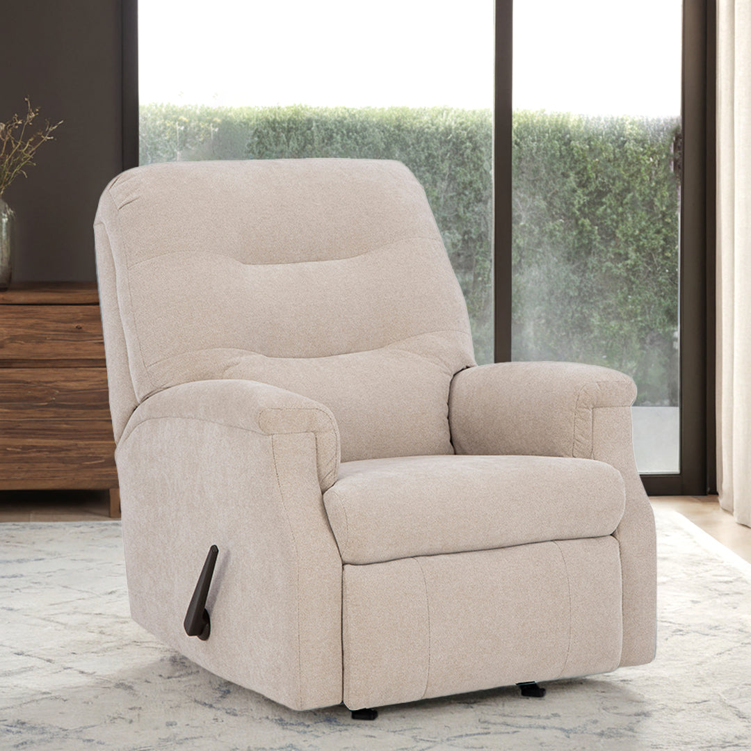 Barbara Rocker Recliner Chair - Comfortable Leather Reclining Chair with Footrest for Living Room, Bedroom & Home Theater - Perfect for Relaxing, Reading & Watching TV