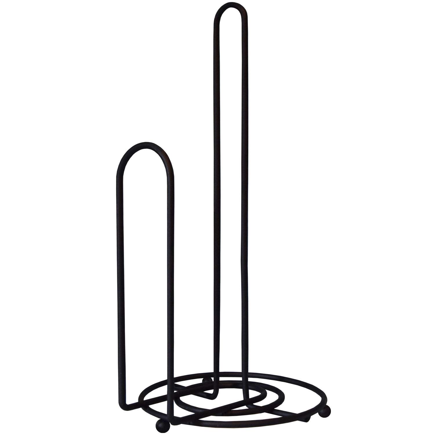 Blue Donuts Paper Towel Holder for Kitchen Countertop - One-Handed Tear Dispenser, Farmhouse Style Towel Rack, Black Paper Towel Organizer | Perfect for Kitchen, Bathroom, and Office Use