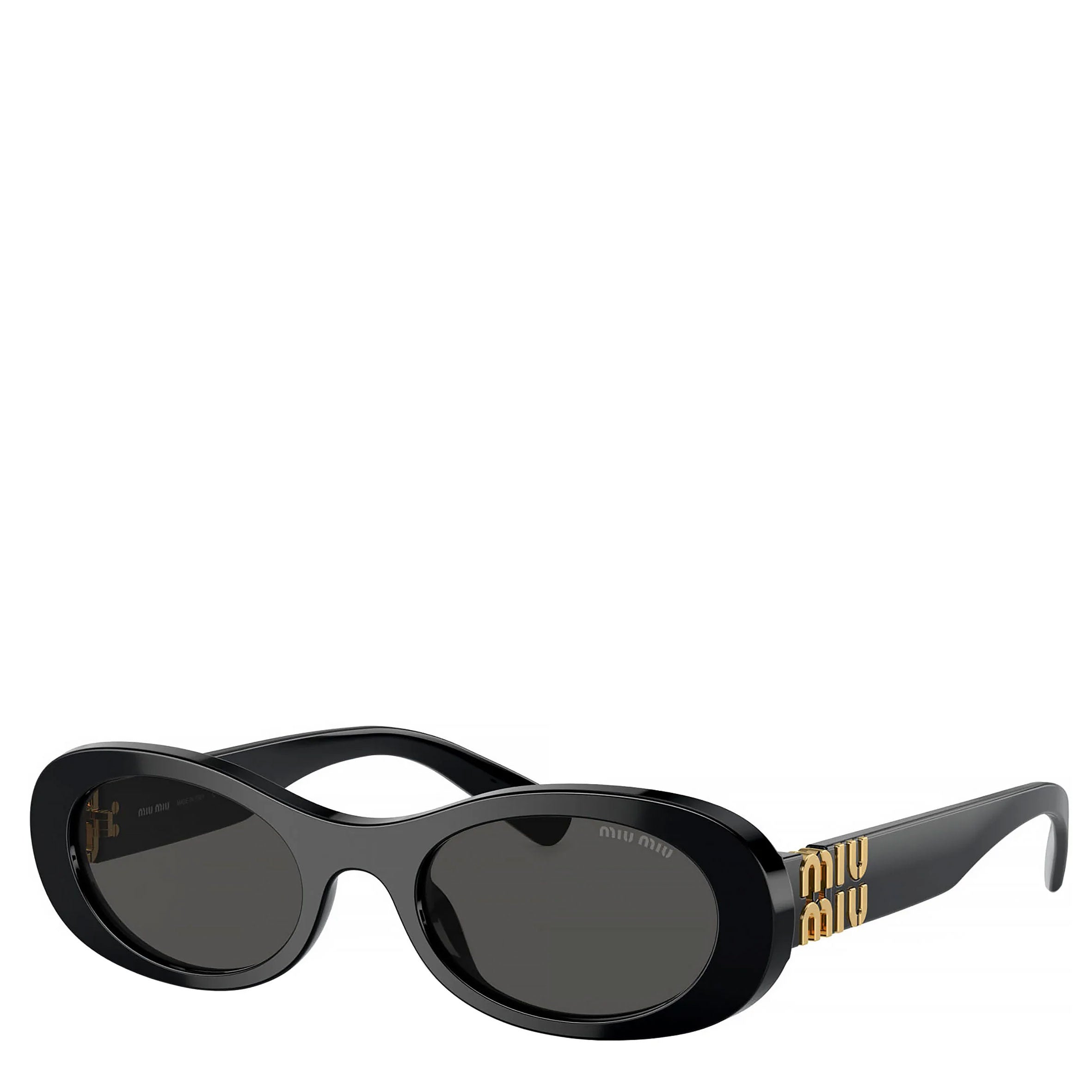 Miu Miu MU06ZS Glimpse Soft Oval Sunglasses - Black (G) | Fashion UV Protection Shades for Women, Perfect for Beach, Driving & Outdoor Activities
