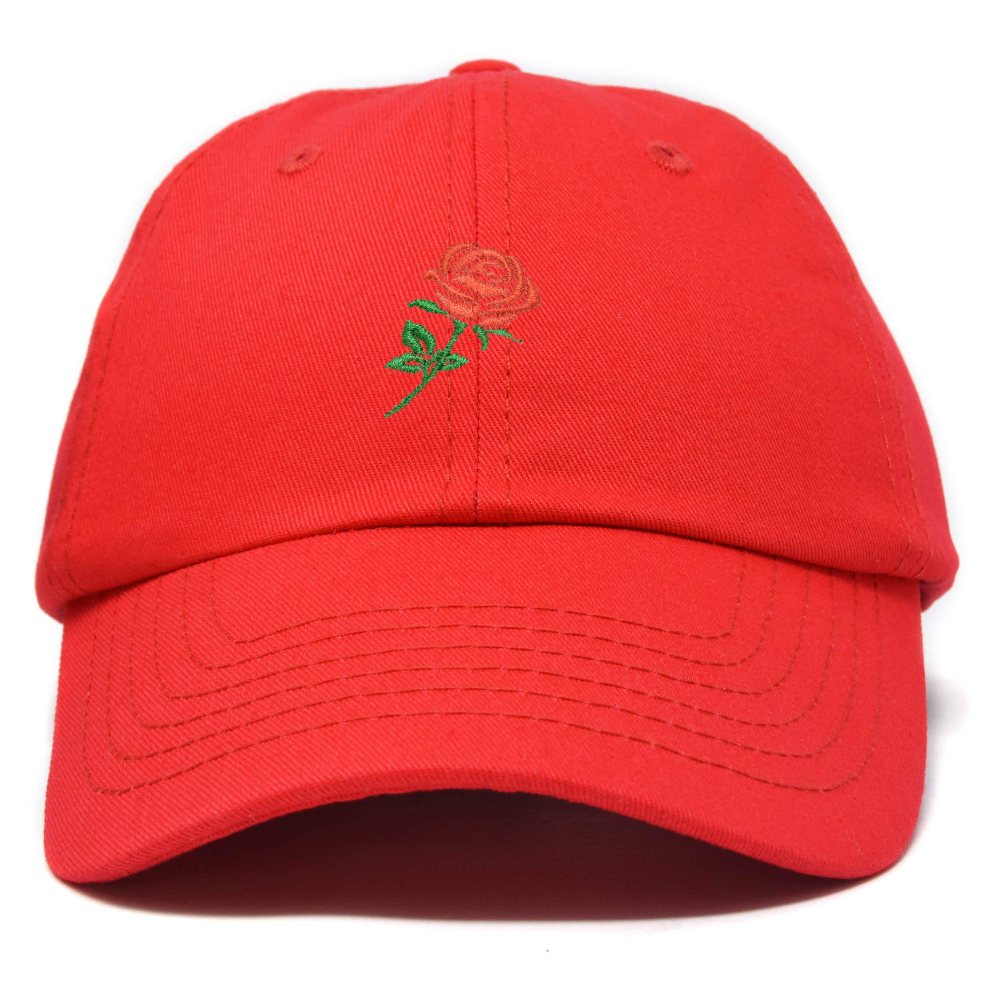 Premium Embroidered Red Rose Baseball Cap for Women - Stylish Fashion Hat for Outdoor Activities, Sports & Casual Wear