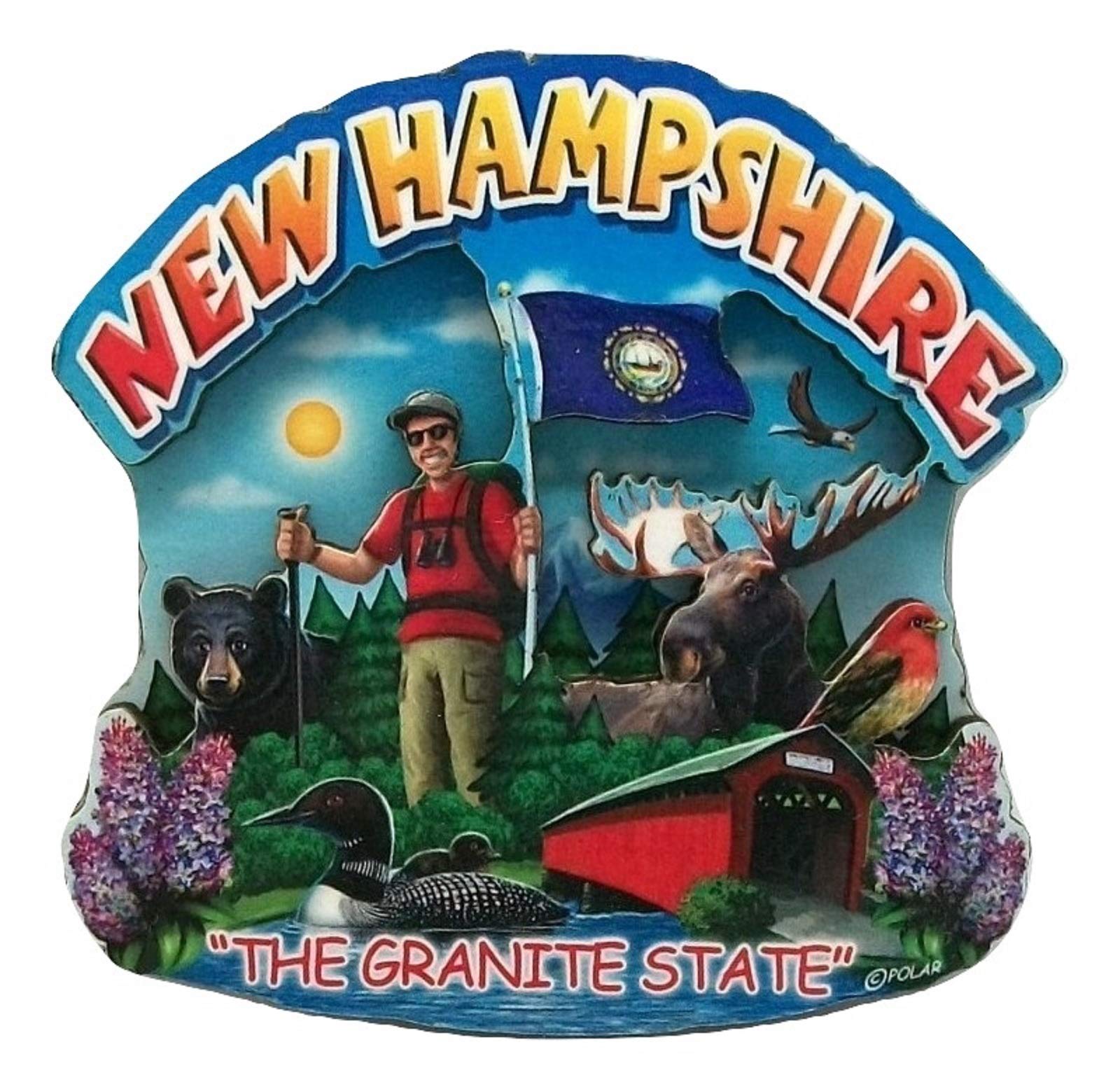 New Hampshire Granite State Souvenir - Artwood Fridge Magnet for Collectors & Travel Memories | Perfect for Refrigerators, Lockers & Office Decor