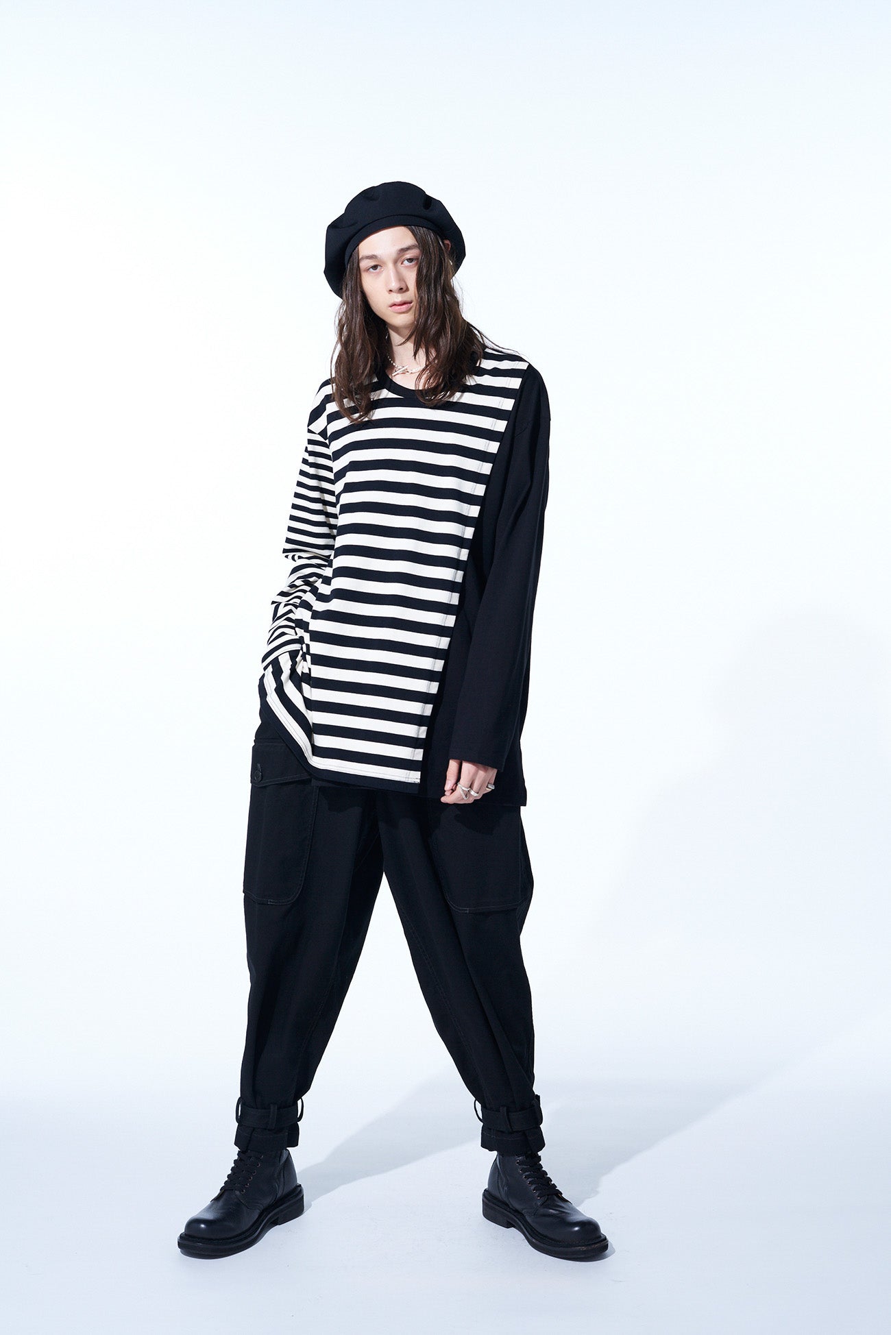 Soft Cotton Jersey Fused Stripe Layered Long Sleeve T-Shirt for Men & Women | Casual Wear, Layering, Everyday Comfort