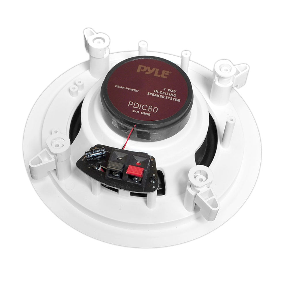 8 Inch In-Wall & In-Ceiling Speakers - Premium Home Audio System for Living Room, Bedroom, or Home Theater Setup