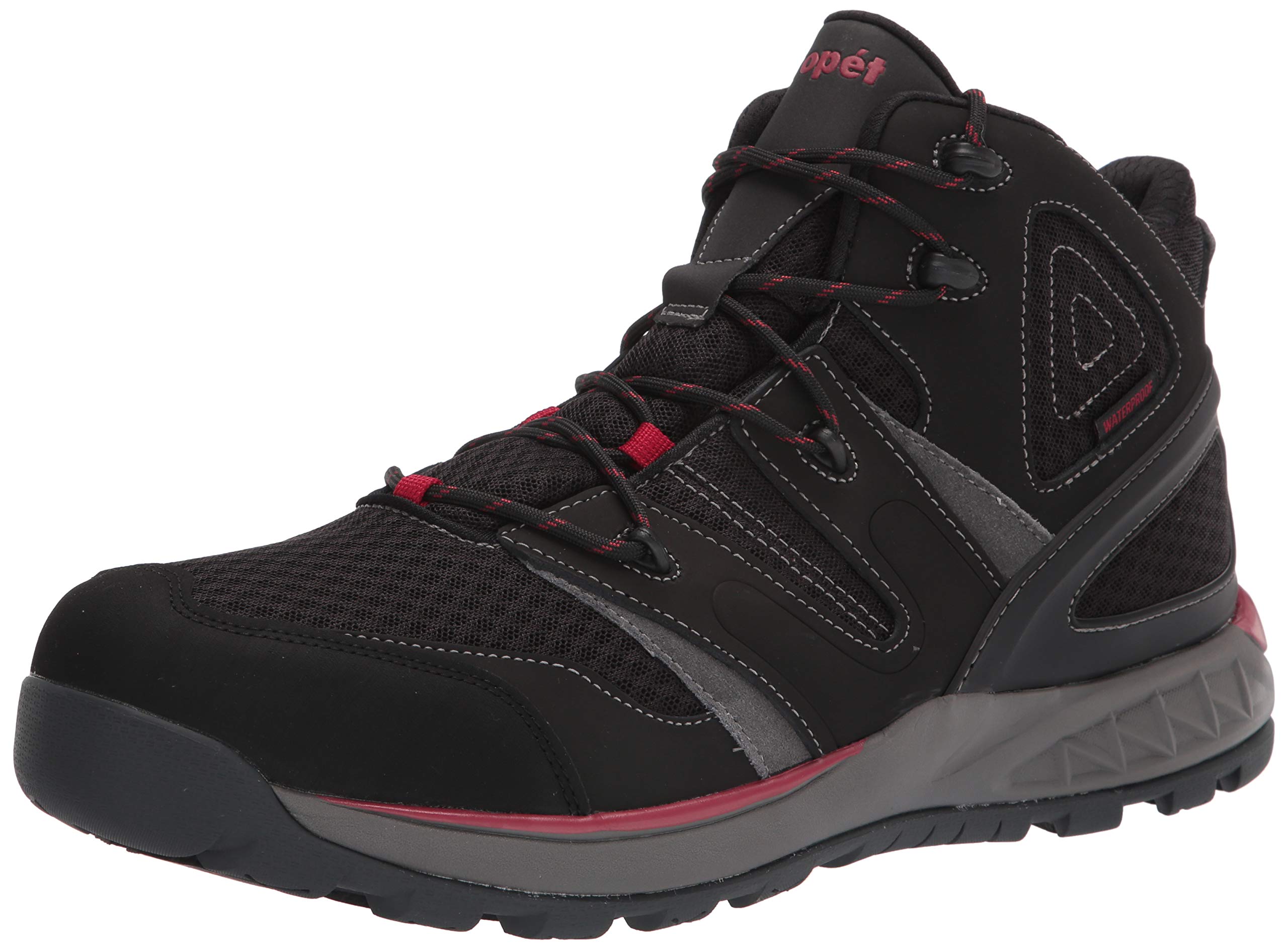 Propét Men's Veymont Waterproof Hiking Boots - Lightweight Comfortable Outdoor Walking Shoes for Trail, Camping & Everyday Wear
