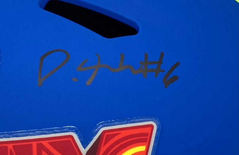 Devonta Smith Autographed Philadelphia Eagles Super Bowl 59 Replica Speed Helmet - Limited Edition Collectible for Eagles Fans - Perfect for Sports Memorabilia Displays & Man Cave Decor