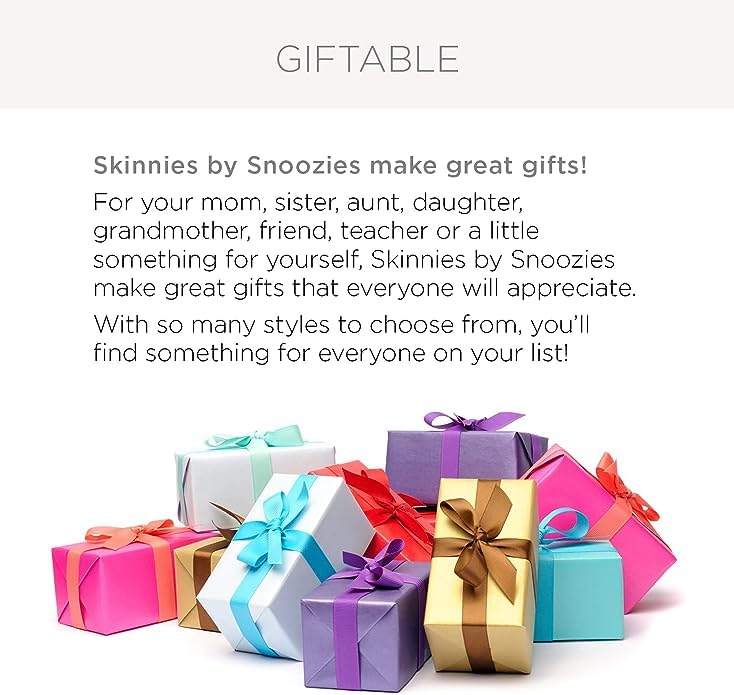 Cozy Snoozies Skinnies Slipper Socks for Women - Foldable Non-Slip Indoor & Travel Slippers - Perfect for Home, Office, and Airplane Comfort (Poppies Design)