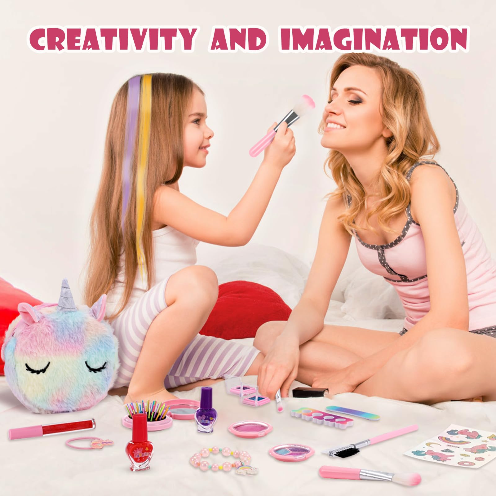 Anpro Kids Makeup Kit - Safe & Washable for Girls 3-10, Birthday Gift & Playtime Fun
