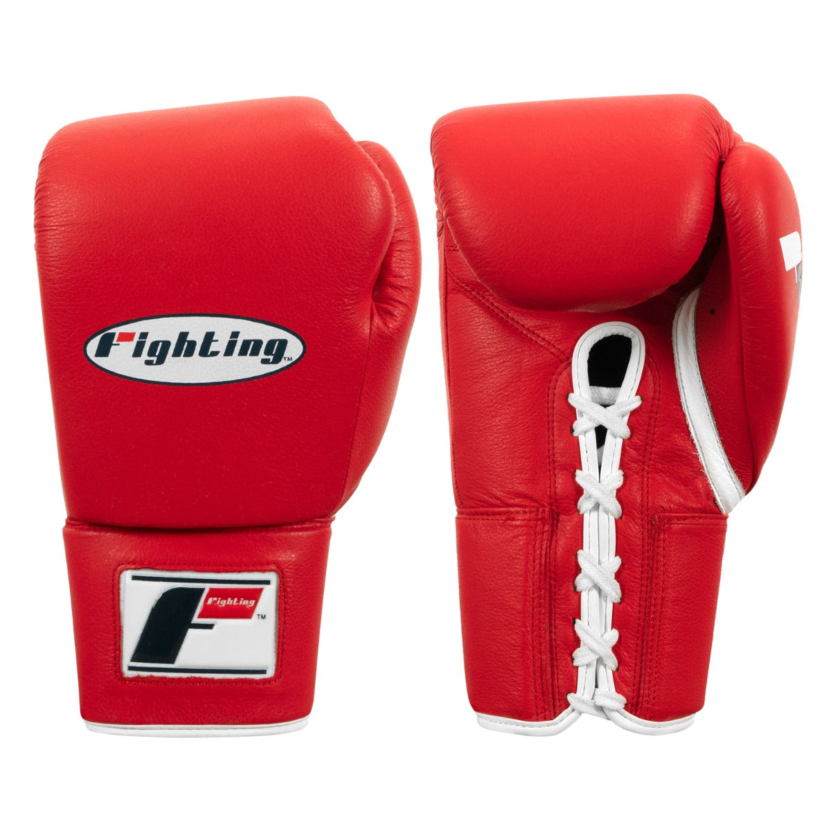 Fighting Fury Professional Lace-Up Boxing Gloves for Training - Premium Leather MMA Sparring & Heavy Bag Workout Gear