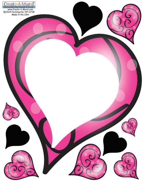 Swirly Dry Erase Heart Wall Decal - Reusable Whiteboard Sticker for Kids Room, Office & Home Organization - Perfect for Notes, Reminders & Creative Drawing