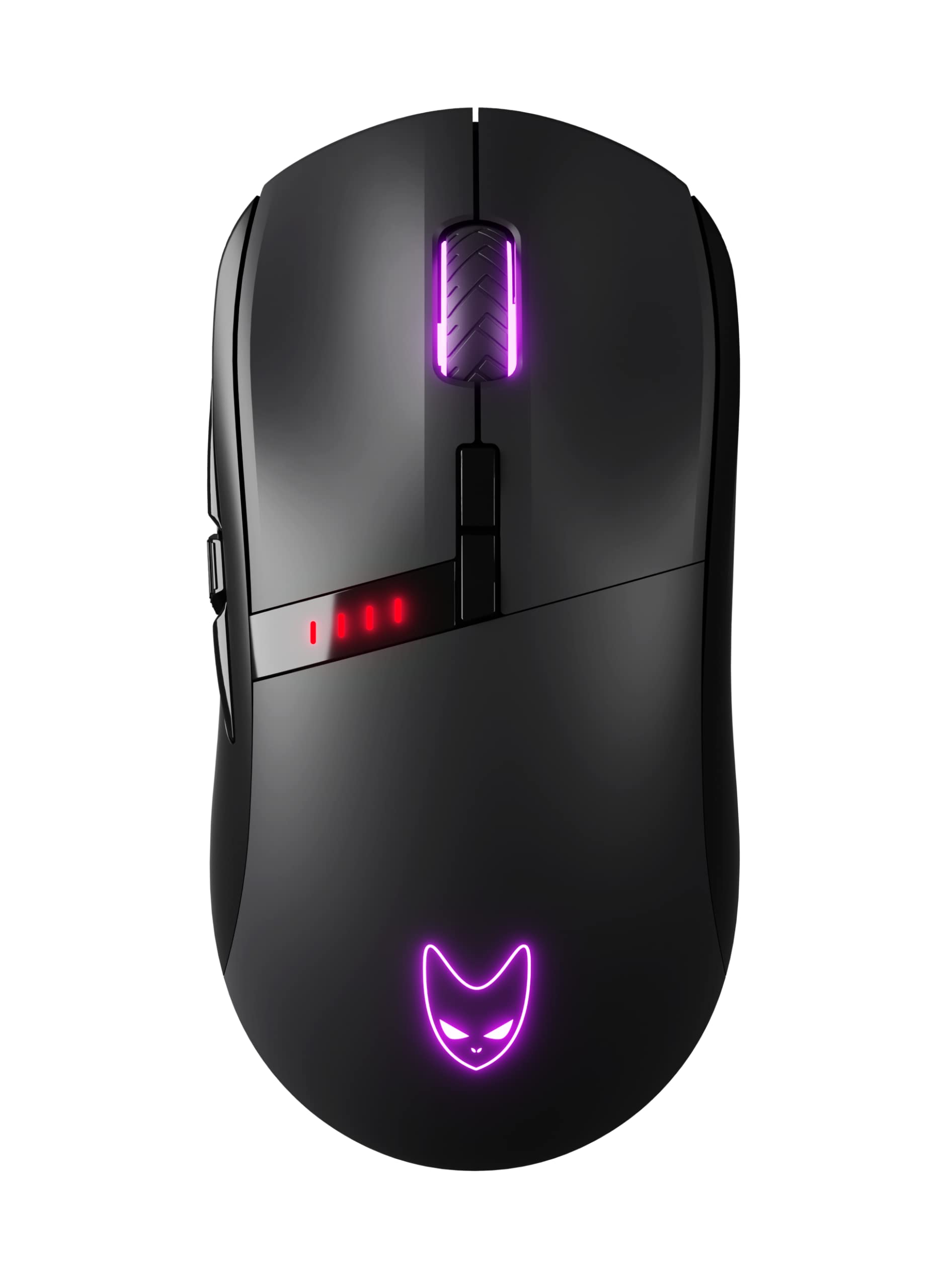 Oversteel - Invar Wireless Gaming Mouse, 10000 DPI Adjustable, 8 Programmable Buttons, 10 RGB Lighting Modes, Ultra Lightweight Ergonomic Design, Optical Sensor for PC & Mac (Black) - Perfect for FPS, MOBA & MMO Gaming, Office Work & Home Use
