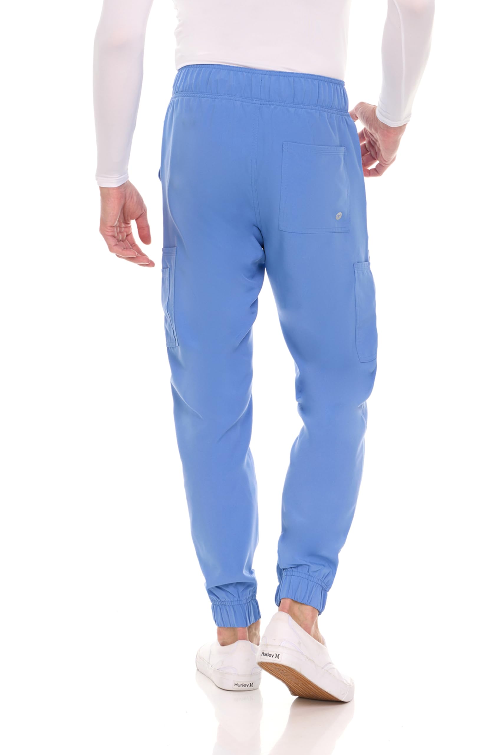 MediChic Men's Stretch Scrub Jogger Pants with 6 Pockets - 8+ Color Options | Comfortable Medical Scrubs for Doctors, Nurses & Healthcare Professionals
