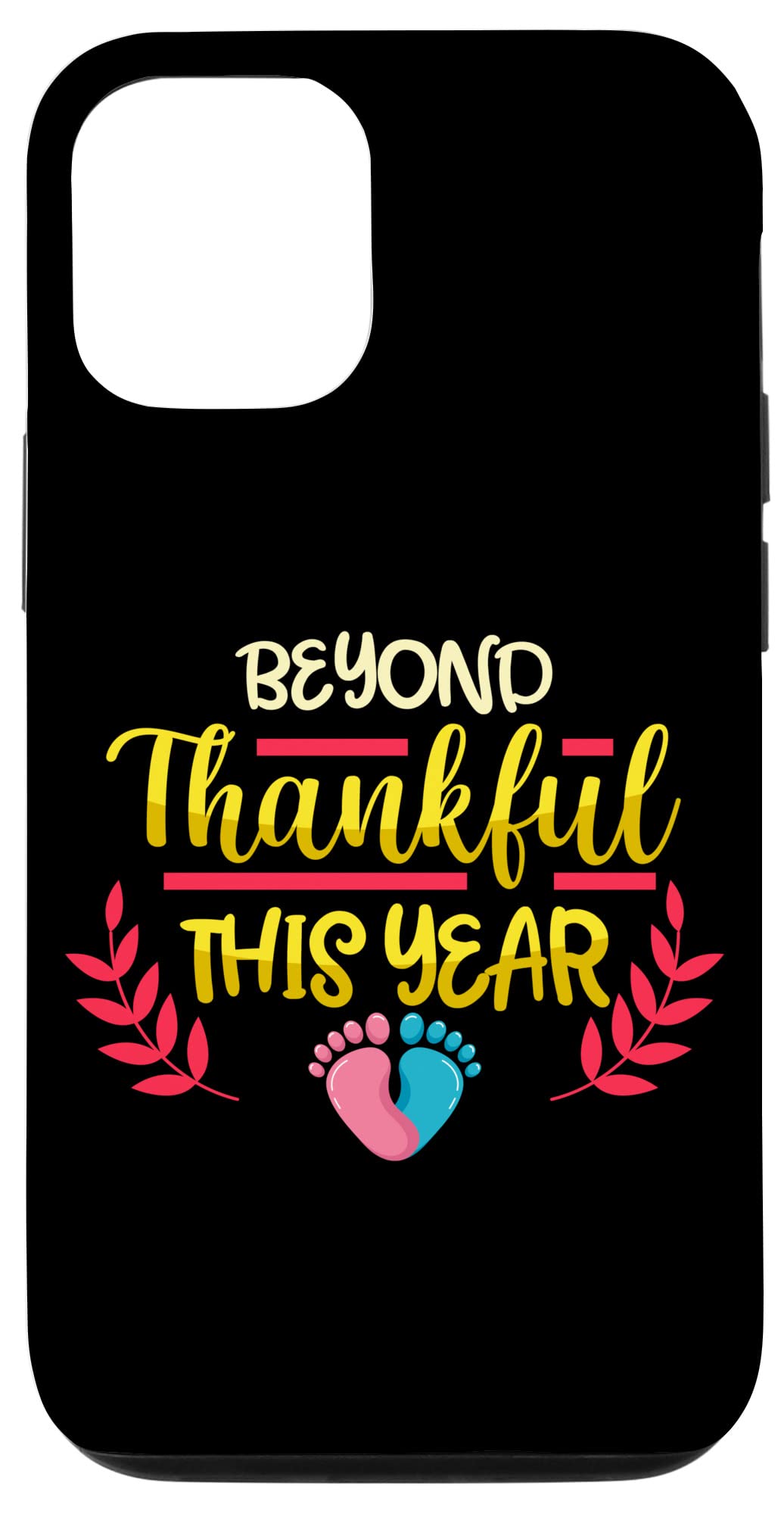 iPhone 12/12 Pro Thanksgiving Pregnancy Announcement Phone Case - Perfect for Holiday Family Reveals & Gender Reveal Parties