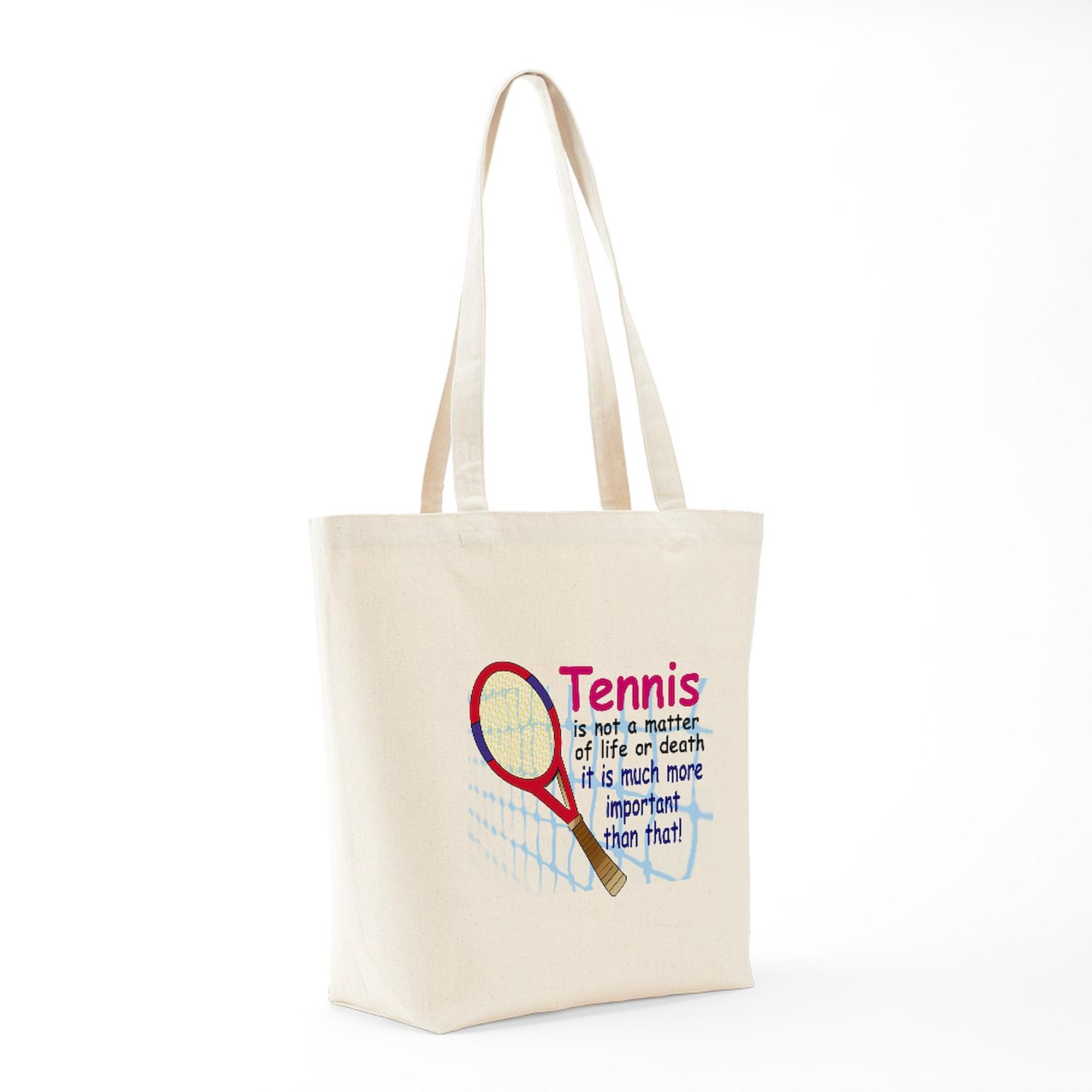 Tennis Is A Matter Of Love Tote Bag - Natural Canvas Reusable Shopping Bag for Tennis Fans, Groceries & Beach Outings
