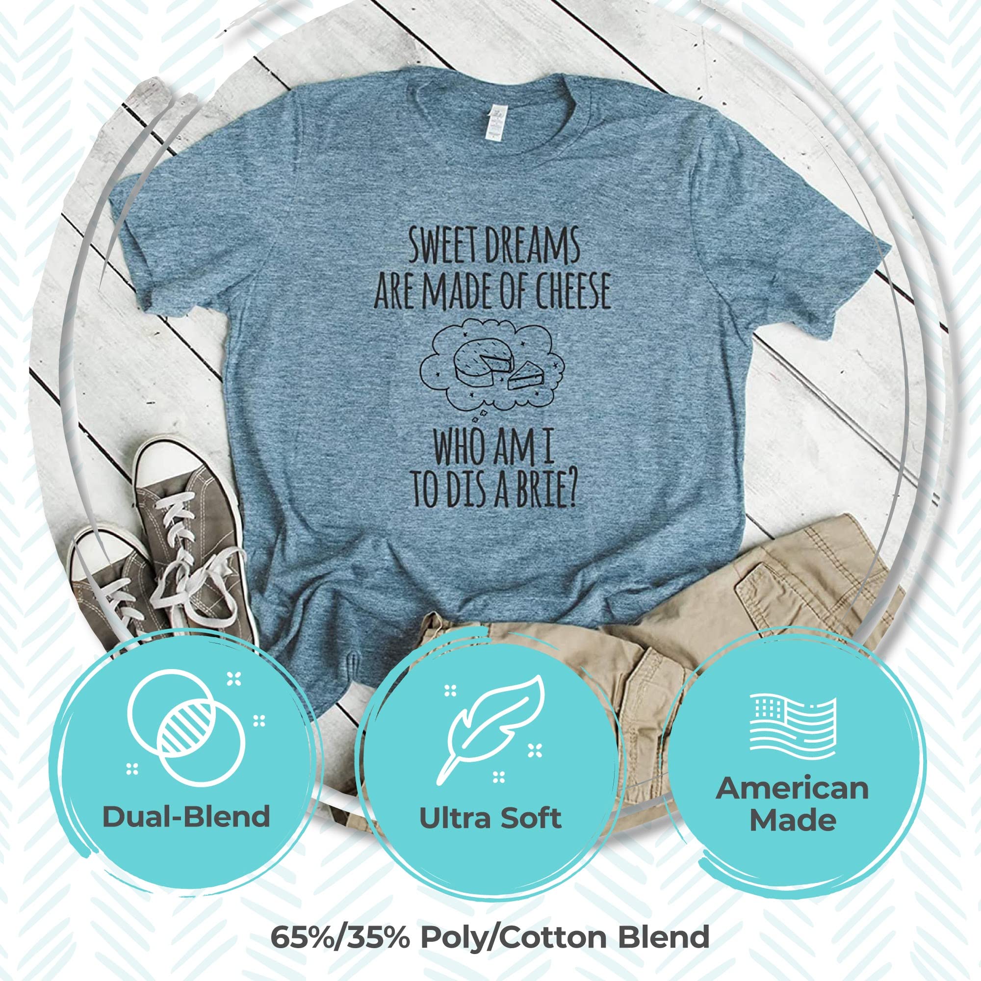 Funny Graphic Men's T-Shirt - Just Here For The Snacks Saying - Stonewash Blue or Sage Green Casual Tee - Perfect for Gifts, Parties & Everyday Wear