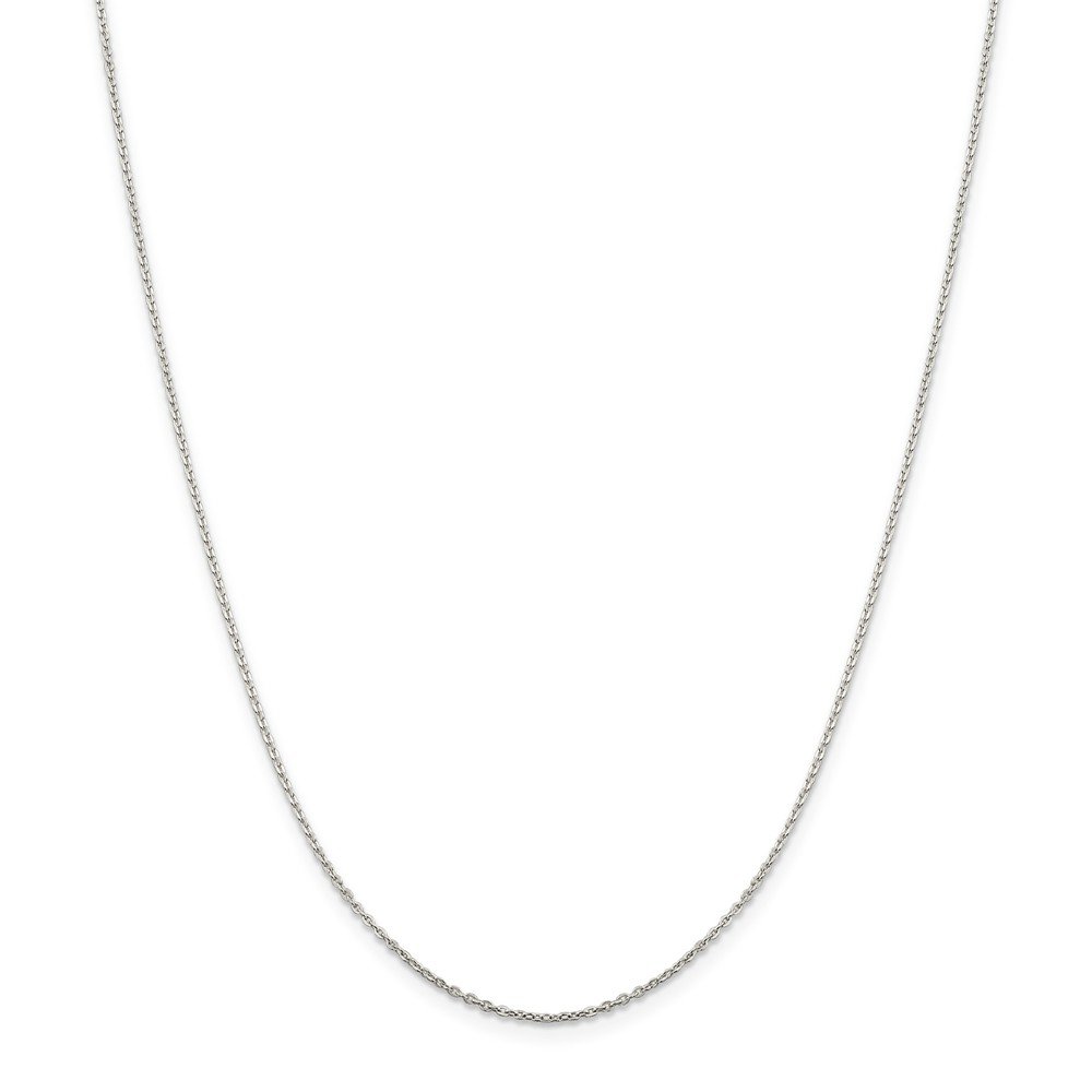 1.00mm Sterling Silver Flat Cable Chain Necklace for Women - Durable & Hypoallergenic Jewelry for Everyday Wear, Layering & Gifting
