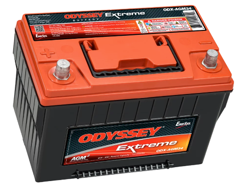 Odyssey Battery 34M Group Size ODX AGM34M PC1500 850CCA 65Ah - High Performance AGM Battery for Cars, Trucks, Marine & Power Sports