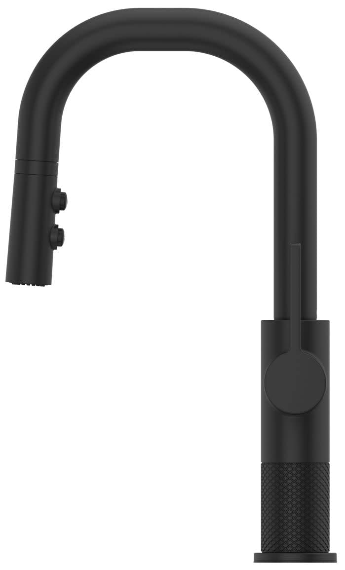Pfister GT572-MTB Matte Black Kitchen Faucet with Pull-Down Sprayer - Modern Single Handle Waterfall Design for Sink - Perfect for Home, Restaurant & Commercial Use