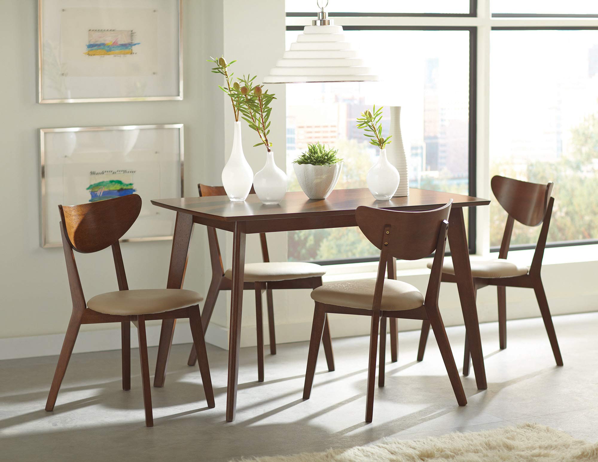Benjara Benzara Quaint Wooden Dining Table - Solid Wood Farmhouse Style, Brown Finish for Kitchen, Dining Room, or Outdoor Patio