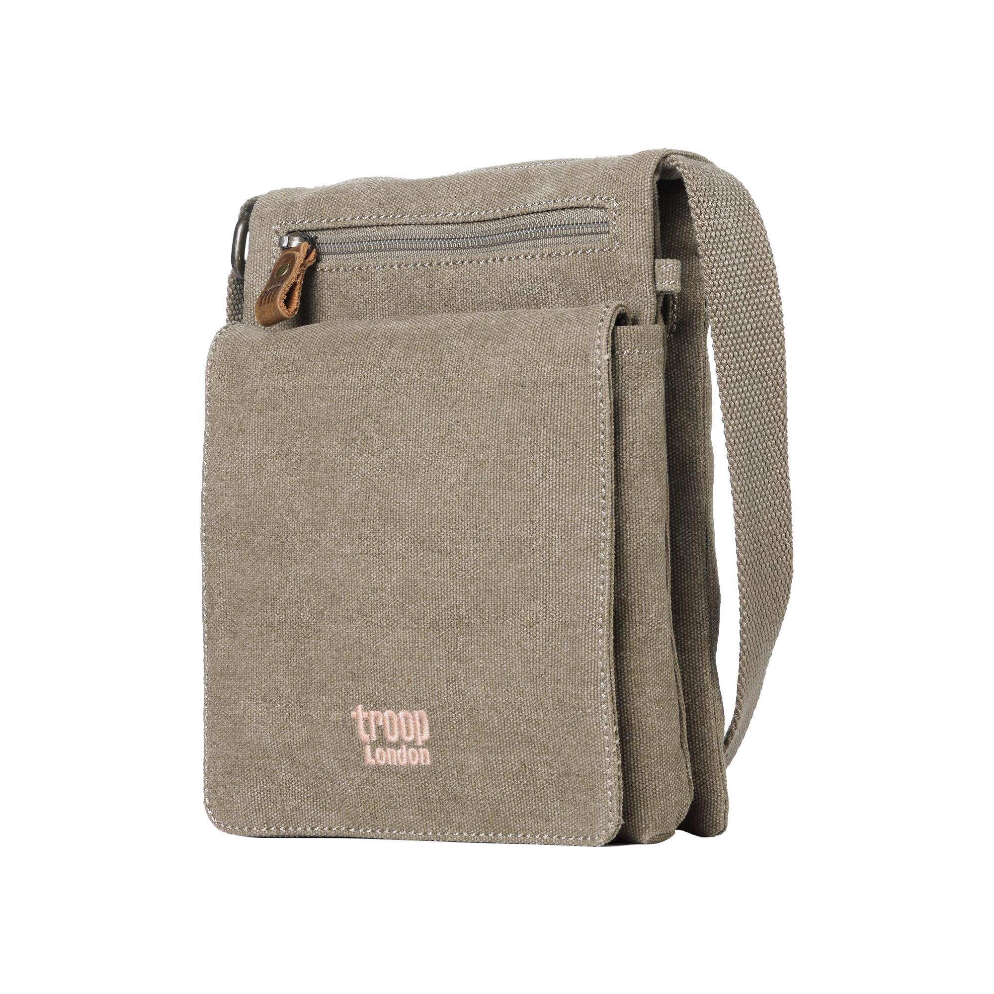 TRP0243 Troop London Classic Canvas Crossbody Bag - Stylish & Durable for Travel, Work & Everyday Use
