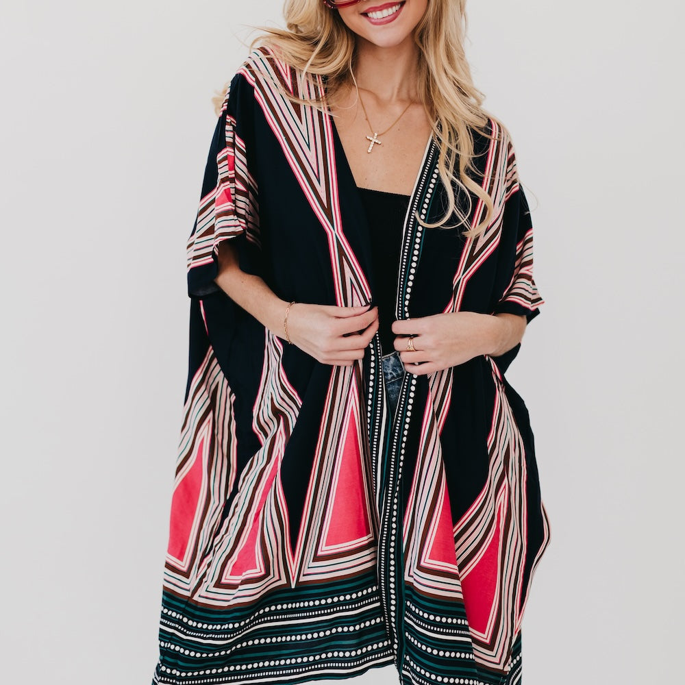 Stylish Floral Kimono Robe for Women - Lightweight Summer Cover Up - Perfect for Beach, Pool, and Resort Wear