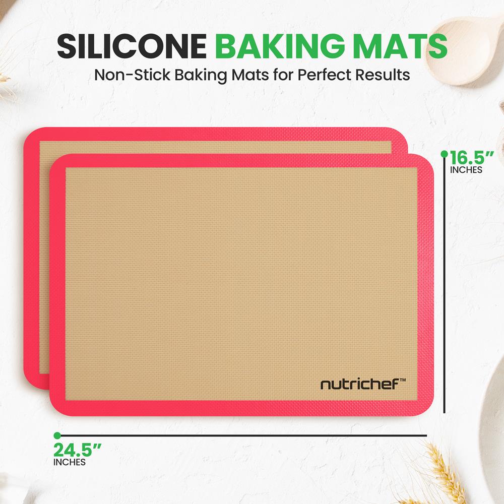 Non-Stick Silicone Baking Mat - Reusable Parchment Paper Alternative for Cookies, Pastries & Bread - Perfect for Baking, Roasting & Food Prep