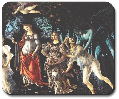 Botticelli Primavera Art Mouse Pad - Non-Slip Rubber Base, Perfect for Office & Gaming Desks - Renaissance Painting Design for Computer & Laptop Users