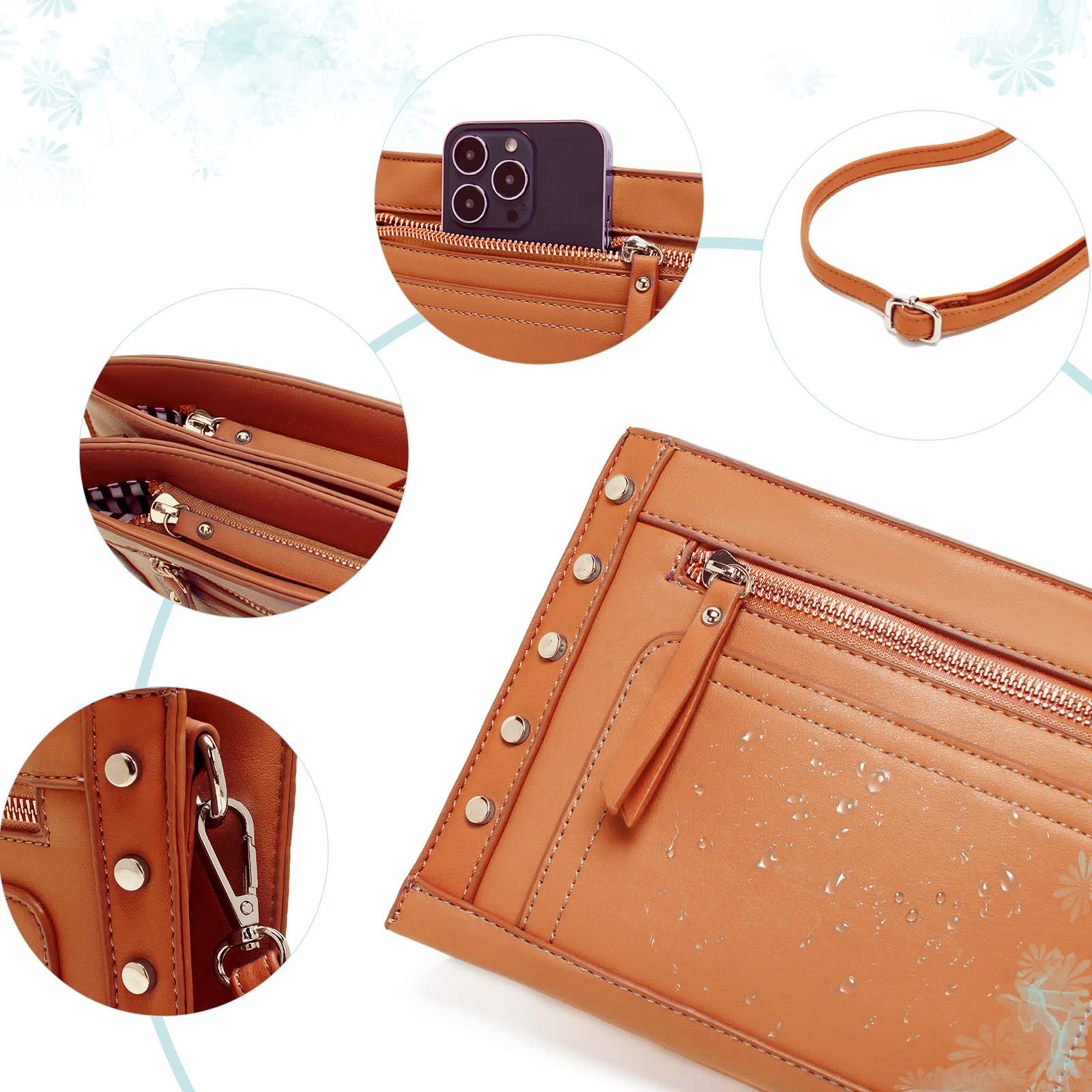 Women's PU Leather Crossbody Bag - Small Shoulder Purse for Phone & Wallet | Daily Use & Travel