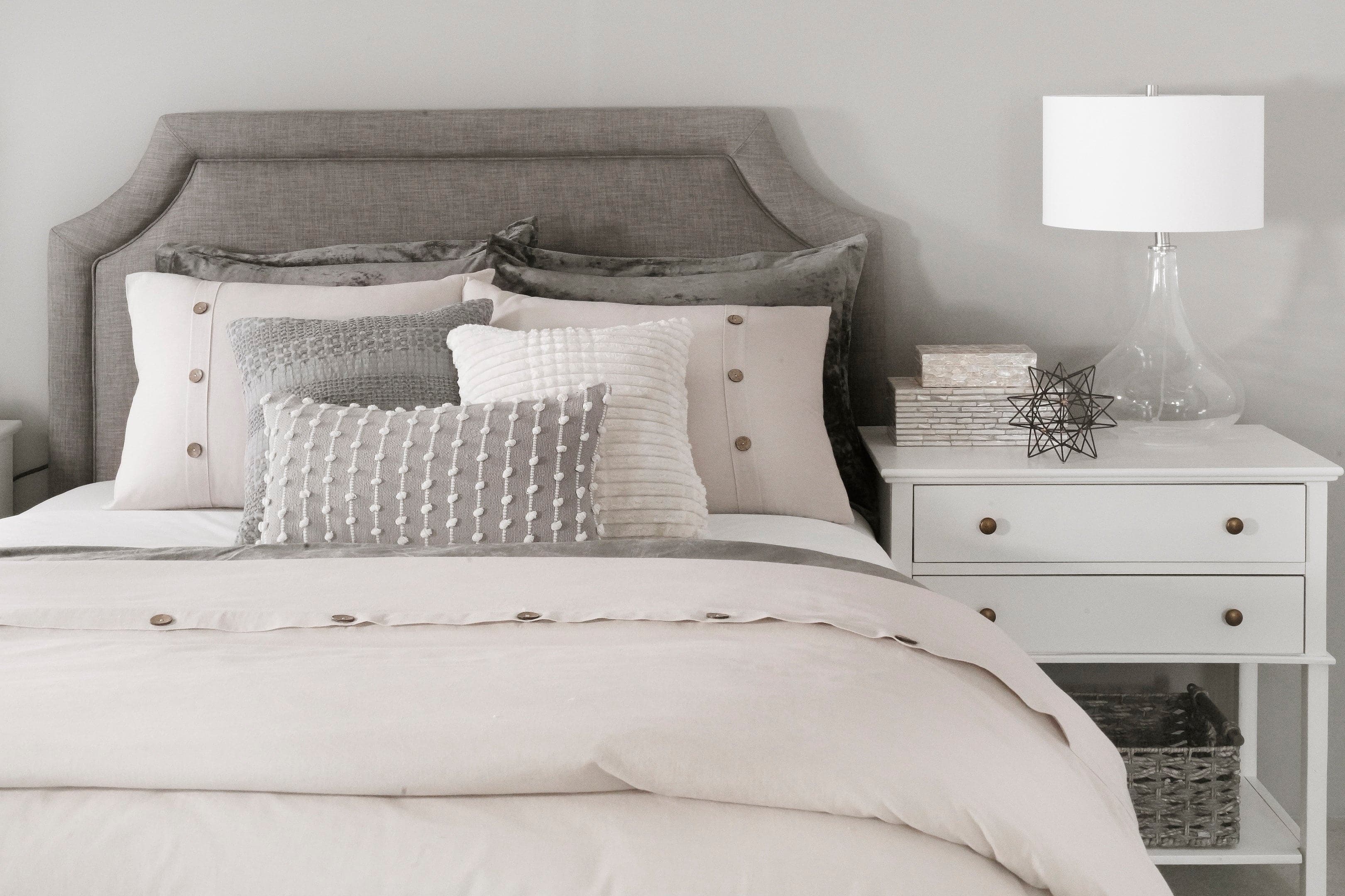 Premium 5-Piece Linen Button Comforter Set - Breathable & Soft Bedding for All Seasons | Perfect for Master Bedroom, Guest Room & Dorm Decor