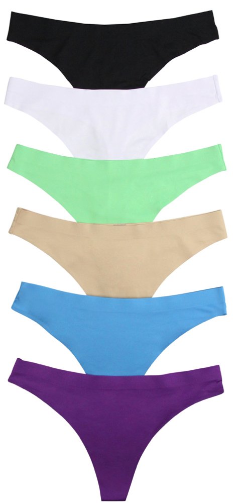 ToBeInStyle Women's 6-Pack Laser Cut Panties - Soft, Breathable Underwear for Everyday Comfort & Style | Perfect for Work, Gym & Lounge Wear