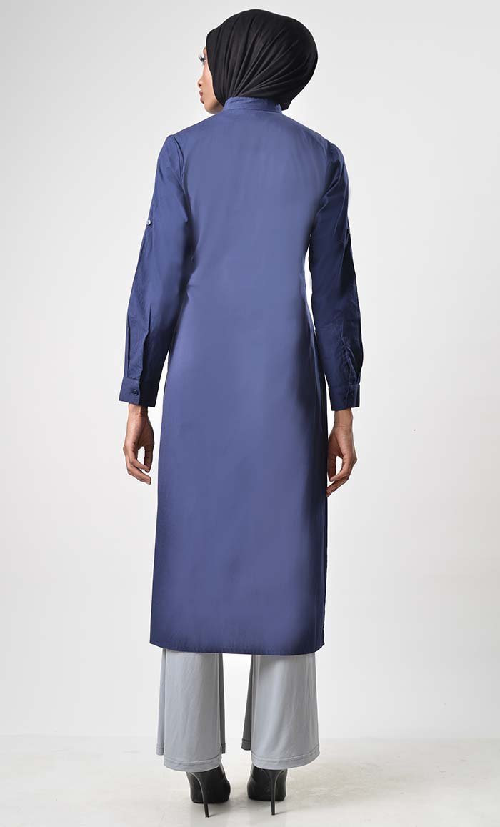 Classic Everyday Cotton Tunic for Women - Soft Comfortable Casual Blouse - Perfect for Work, Weekend & Travel Outfits