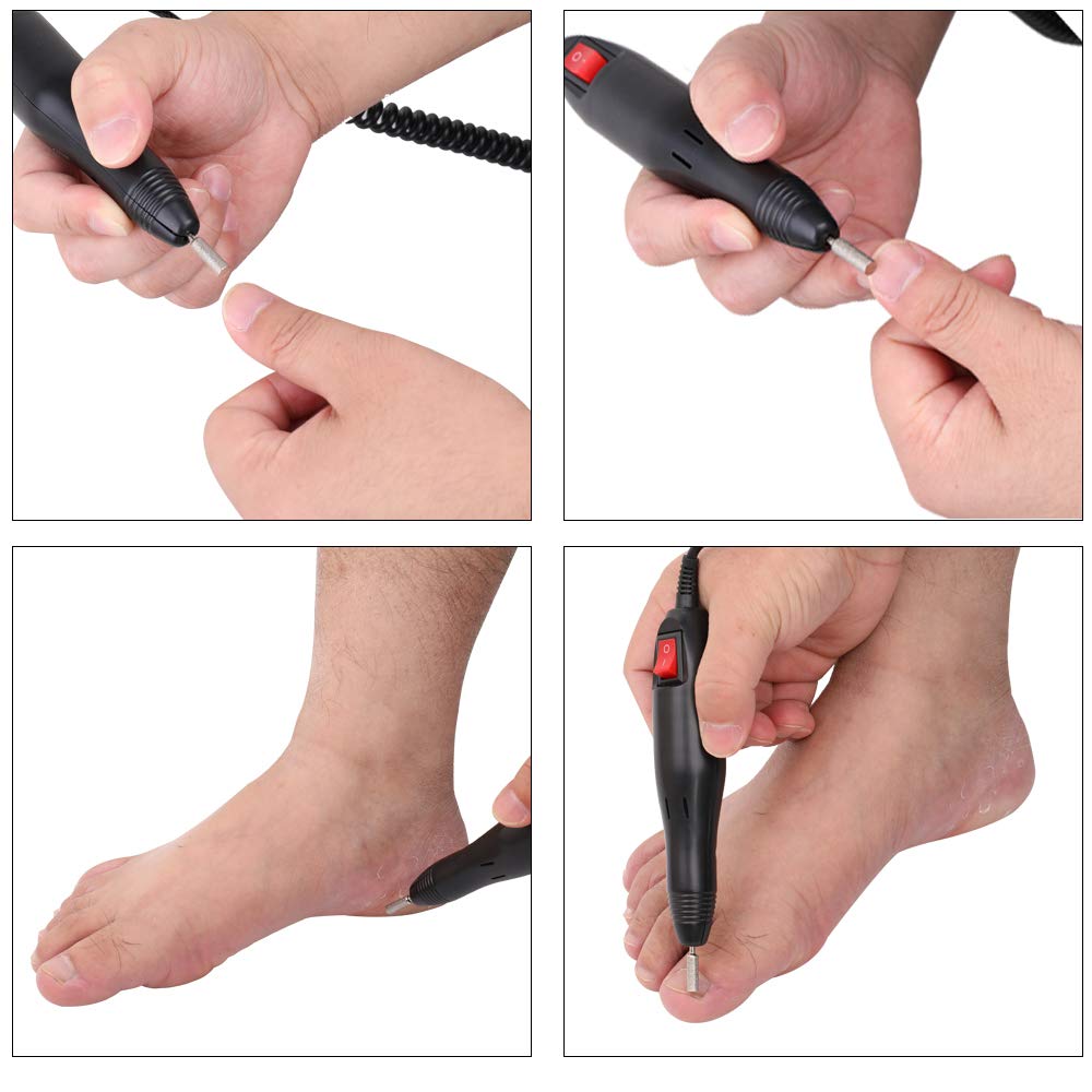 Professional Electric Acrylic Nail Drill File Machine Kit with 10 Bits - Portable Manicure Pedicure Tool for Home & Salon Use