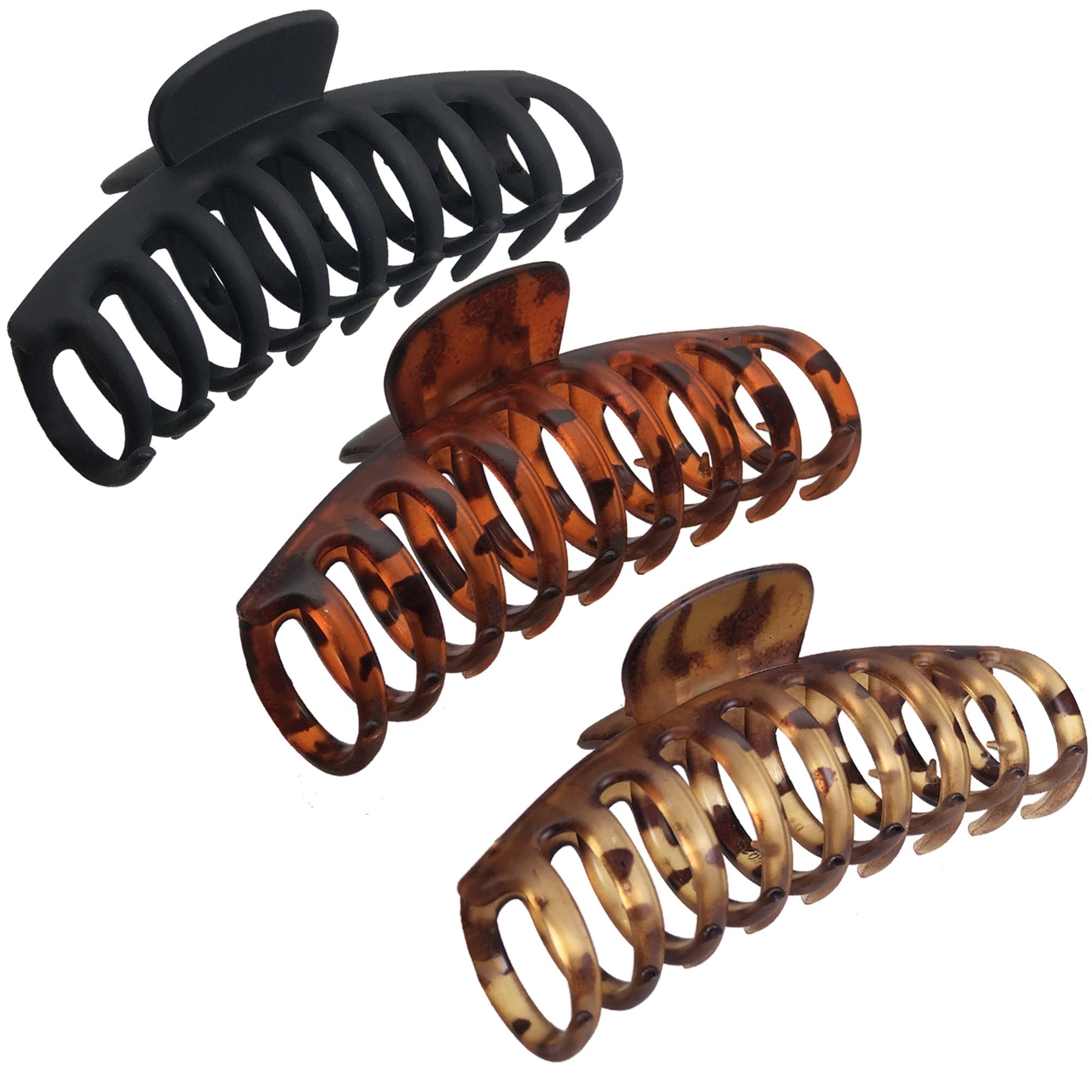 OWIIZI Big Hair Claw Clips for Women - Strong Hold Jumbo Clips for Long Thick Hair | Styling & Everyday Use