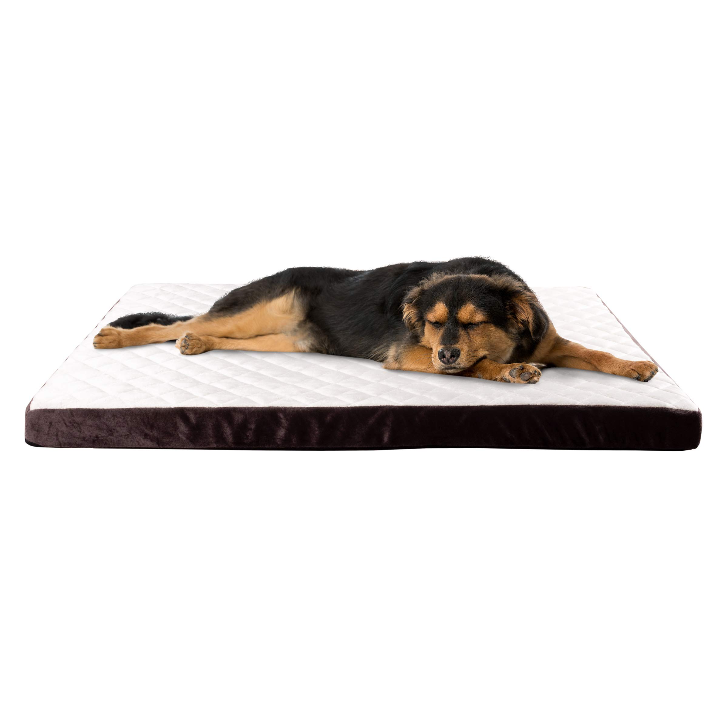 Premium Orthopedic Dog Bed for Large Dogs - Egg Crate Design with Bamboo Charcoal Memory Foam & Soft Plush Cover - 44