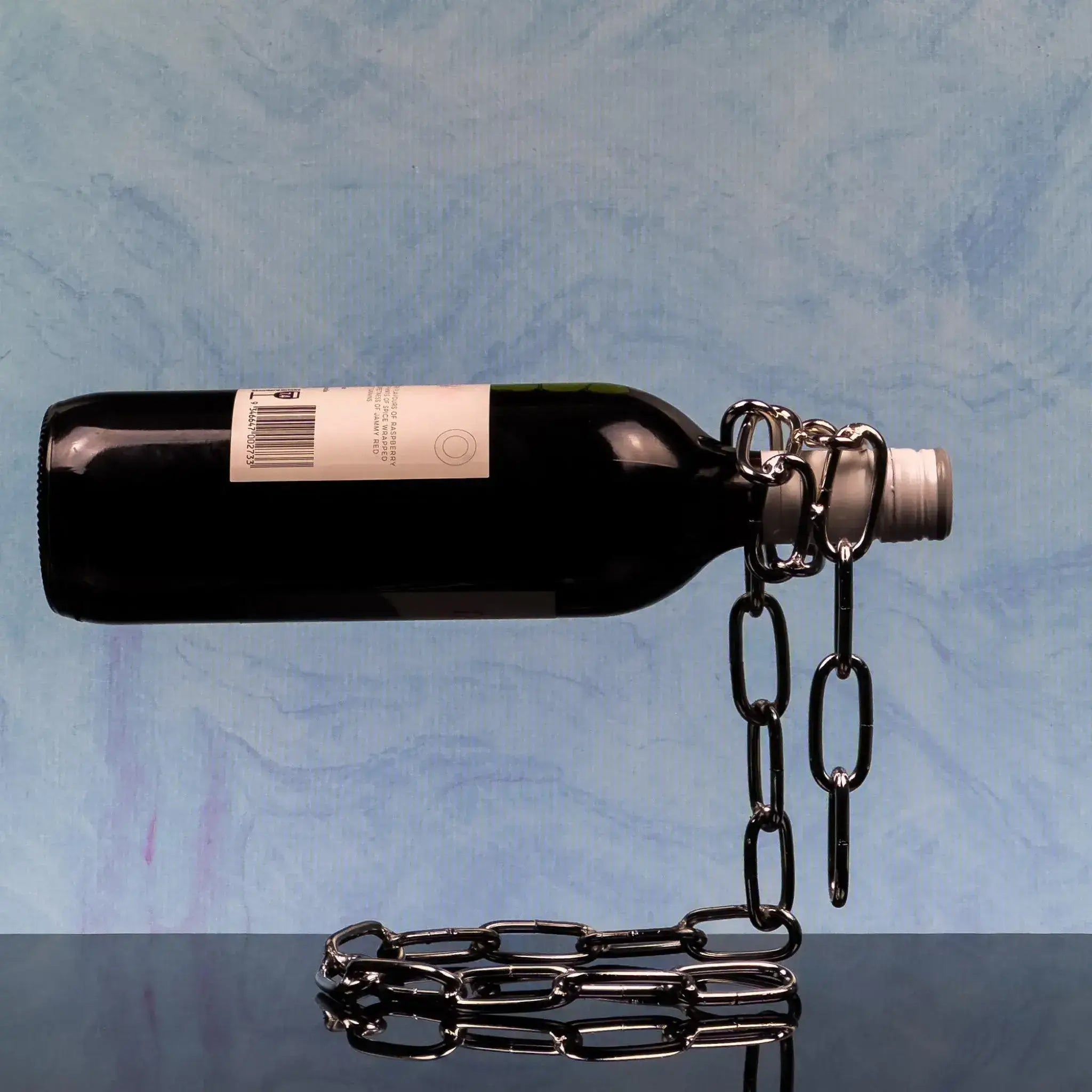 Premium Metal Chain Link Wine Bottle Holder - Copper, Gold & Silver Options | Elegant Wine Storage & Display for Home, Bar, and Party Decor