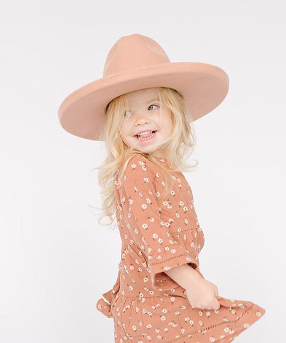 Cara Loren Kids Fashion Pencil Brim Hat - Stylish Sun Protection for Girls Outdoor Activities & School