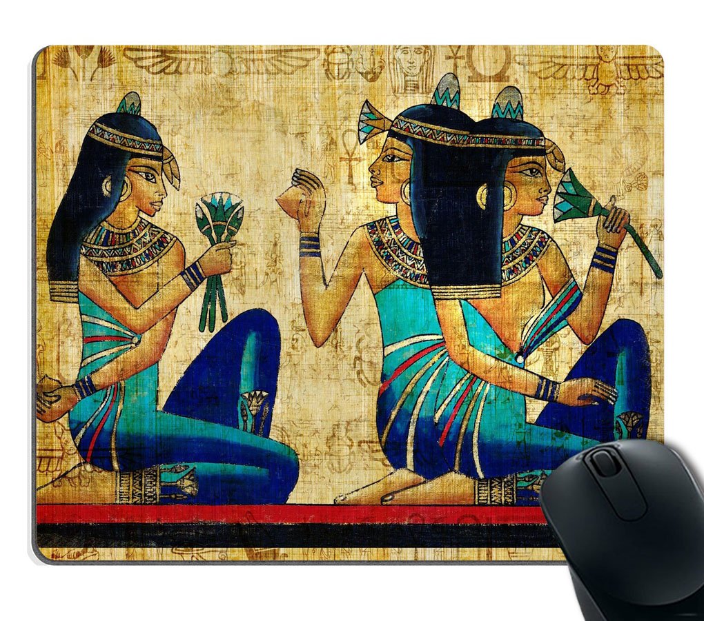 Premium Custom Vintage Egyptian Gaming Mouse Pad - Non-Slip Rubber Base, Extra Large Size for PC & Laptop - Perfect for Gaming, Office Work & Graphic Design