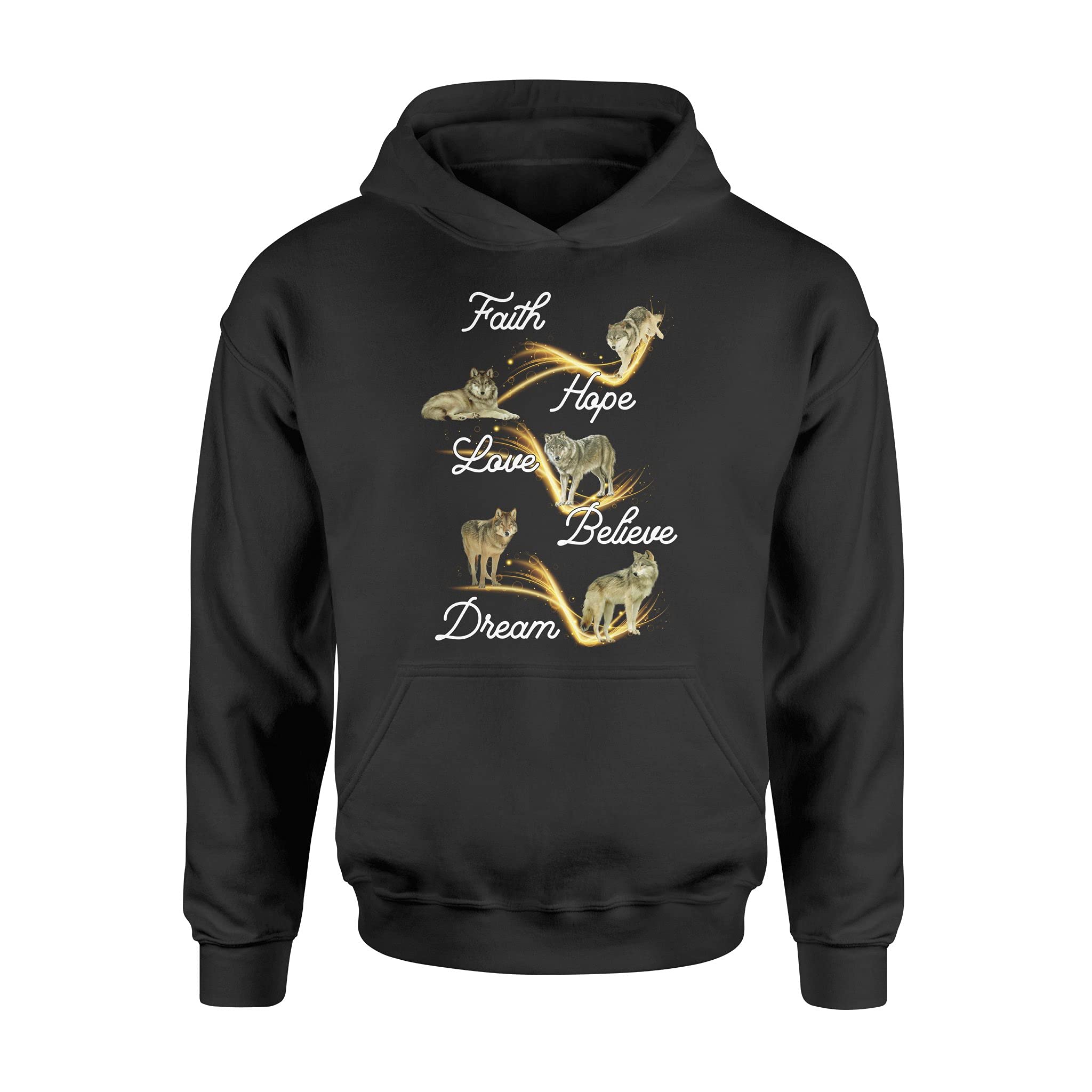Love Animals Hoodie - Warm Brushed Fleece Wolf Hoodies for Men & Women (14 Sizes) | Cozy Winter Wear for Outdoor Activities & Casual Fashion