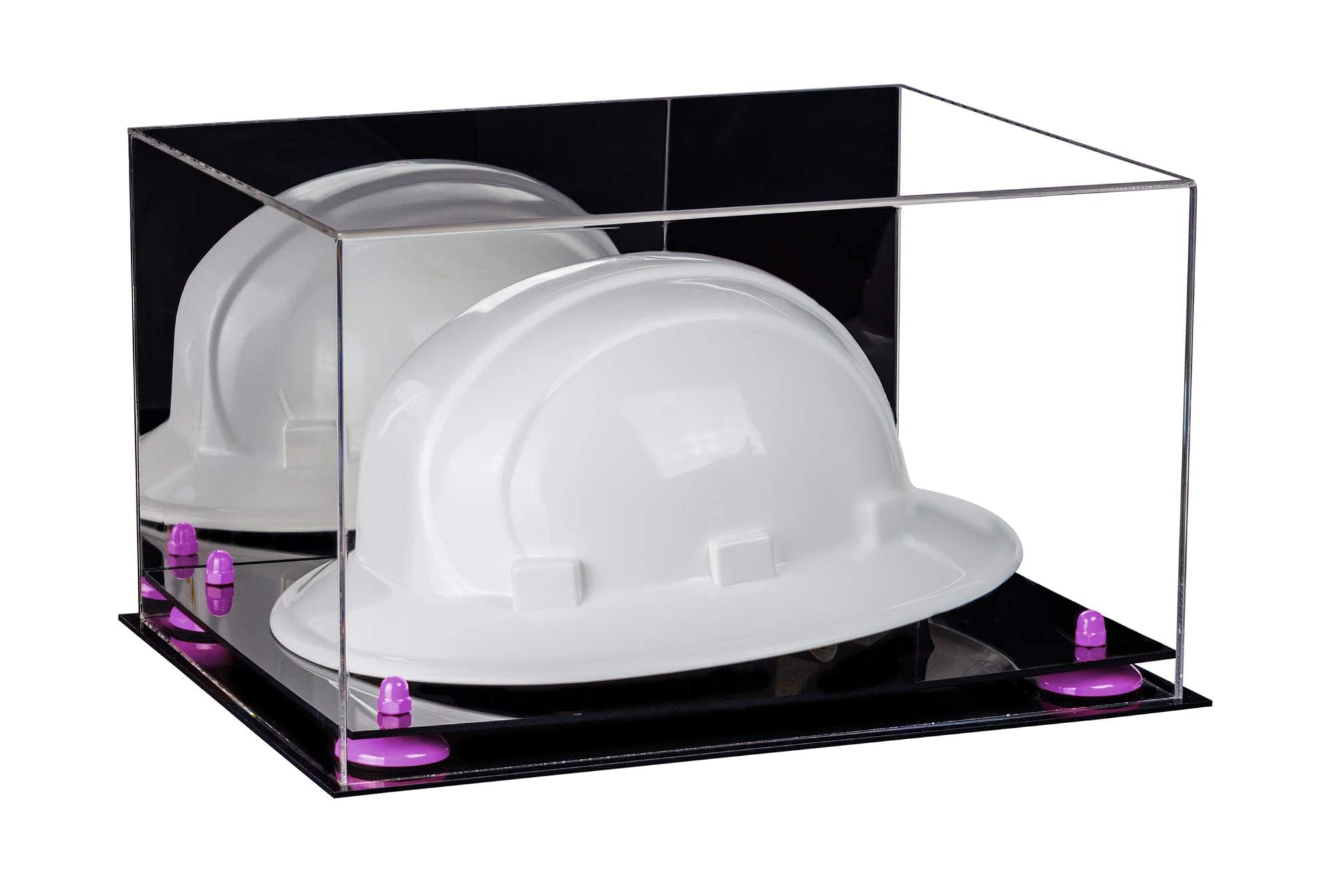 Clear Acrylic Large Helmet Display Case - Durable Hard Hat Protector for Construction Safety Gear & Collector's Showcase - Perfect for Workplace Safety Equipment Storage and Memorabilia Display