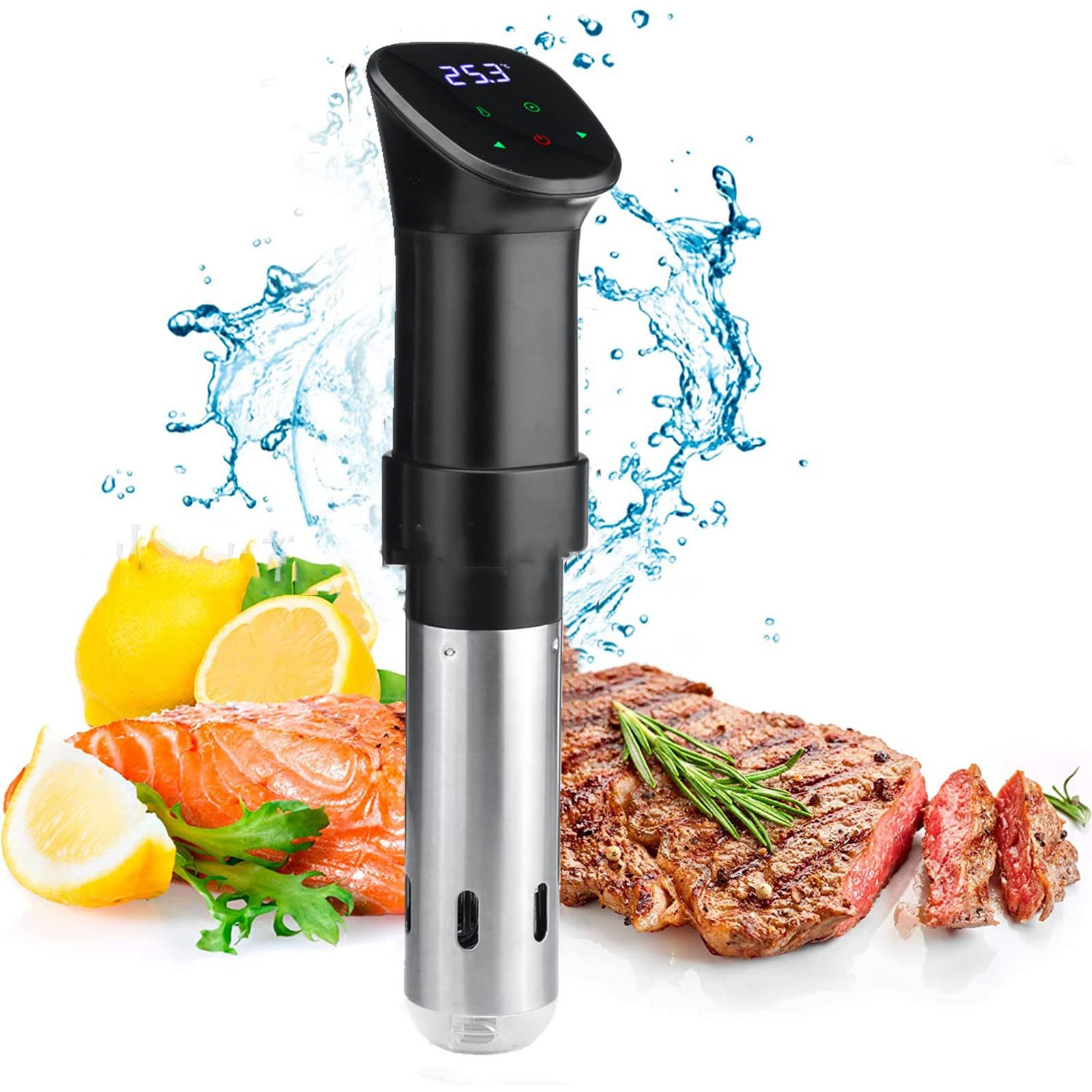 LPYGOA 1000W Sous Vide Precision Cooker with Accurate Temperature & Time Control - Immersion Circulator for Perfect Steak, Chicken, Fish - Includes Free Sous Vide Cookbook - Ideal for Home Chefs & Professional Kitchens