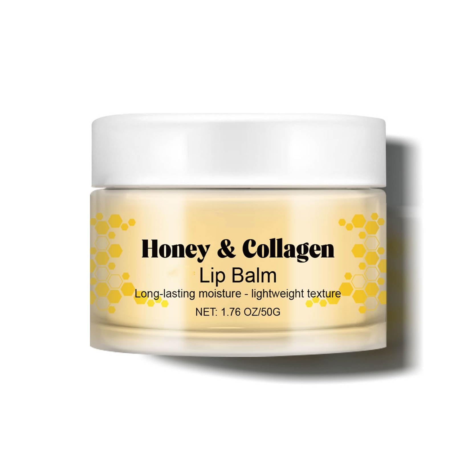 **Hydrating Honey Lip Balm with Collagen – Moisturizing Lip Mask for Dry & Cracked Lips, Overnight Lip Treatment to Reduce Lip Lines & Prevent Chapping – Perfect for Nighttime Care & Daily Lip Care Routine**