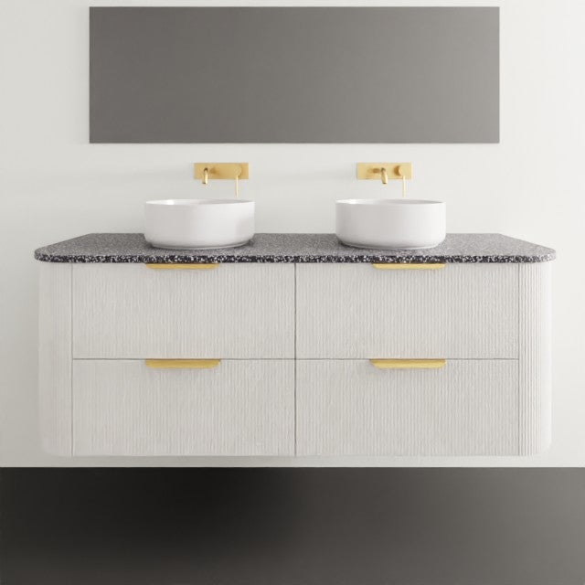 ADP Thirroul Wall Mounted Vanity with Durasein Countertop - Modern Bathroom Storage for Small Spaces & Powder Rooms