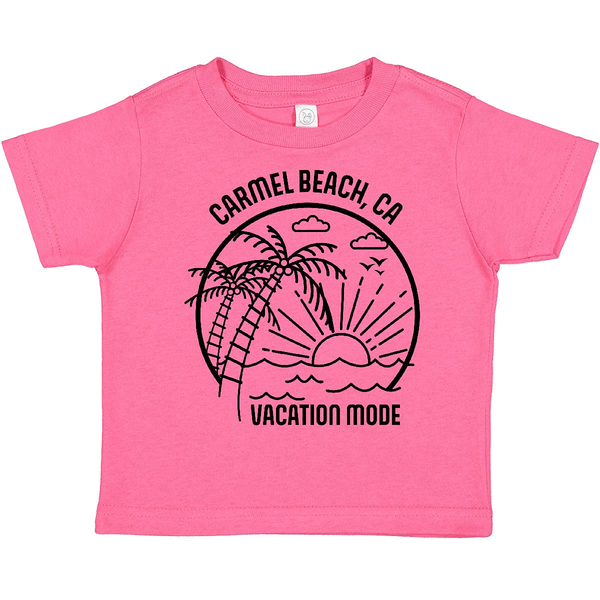 Inktastic Summer Vacation Mode Carmel Beach California Toddler T-Shirt - Cute Kids Travel Shirt for Beach Trips & Family Vacations